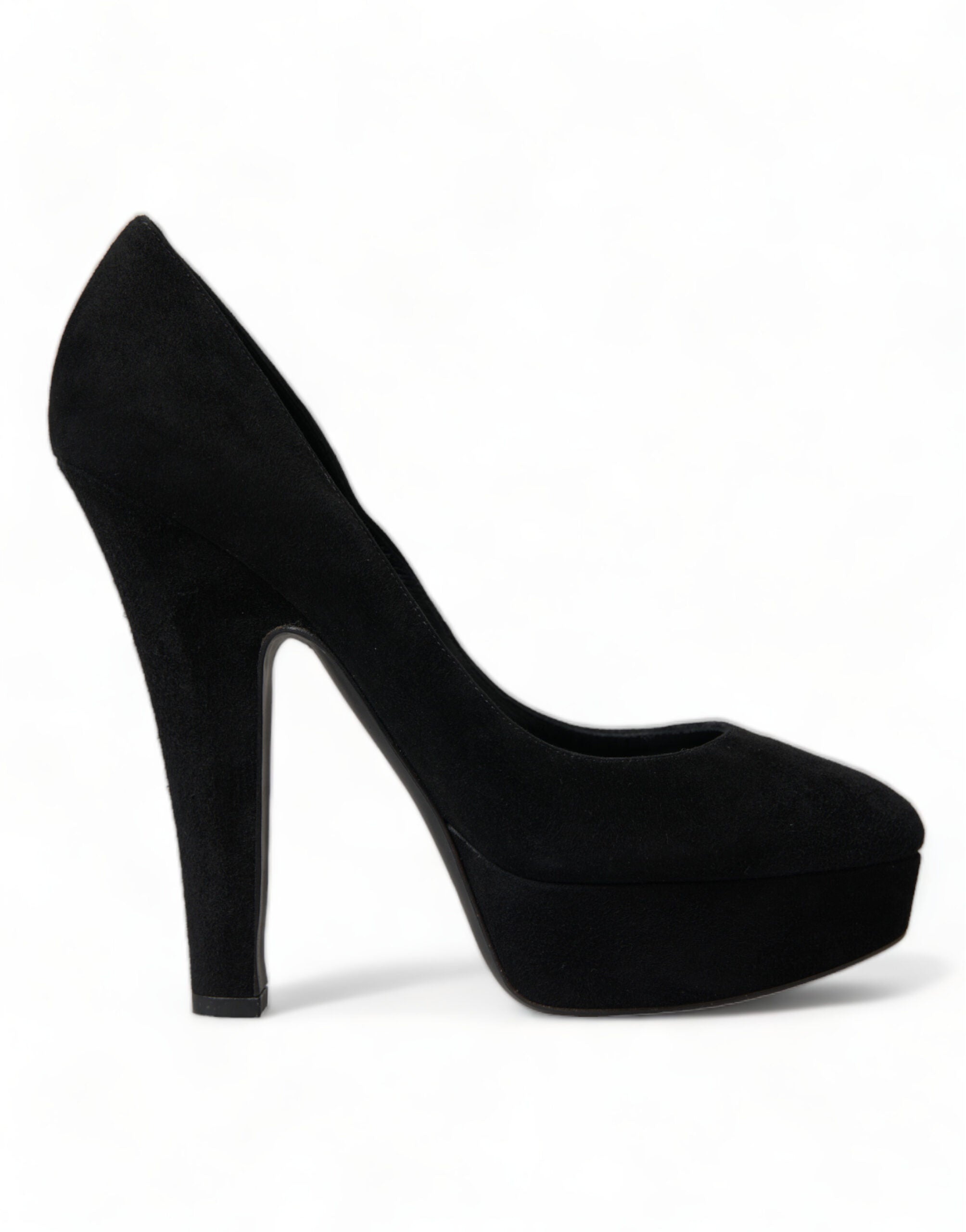 Dolce &amp; Gabbana Schwarze Pumps mit Absatz aus Wildleder – Raffinesse