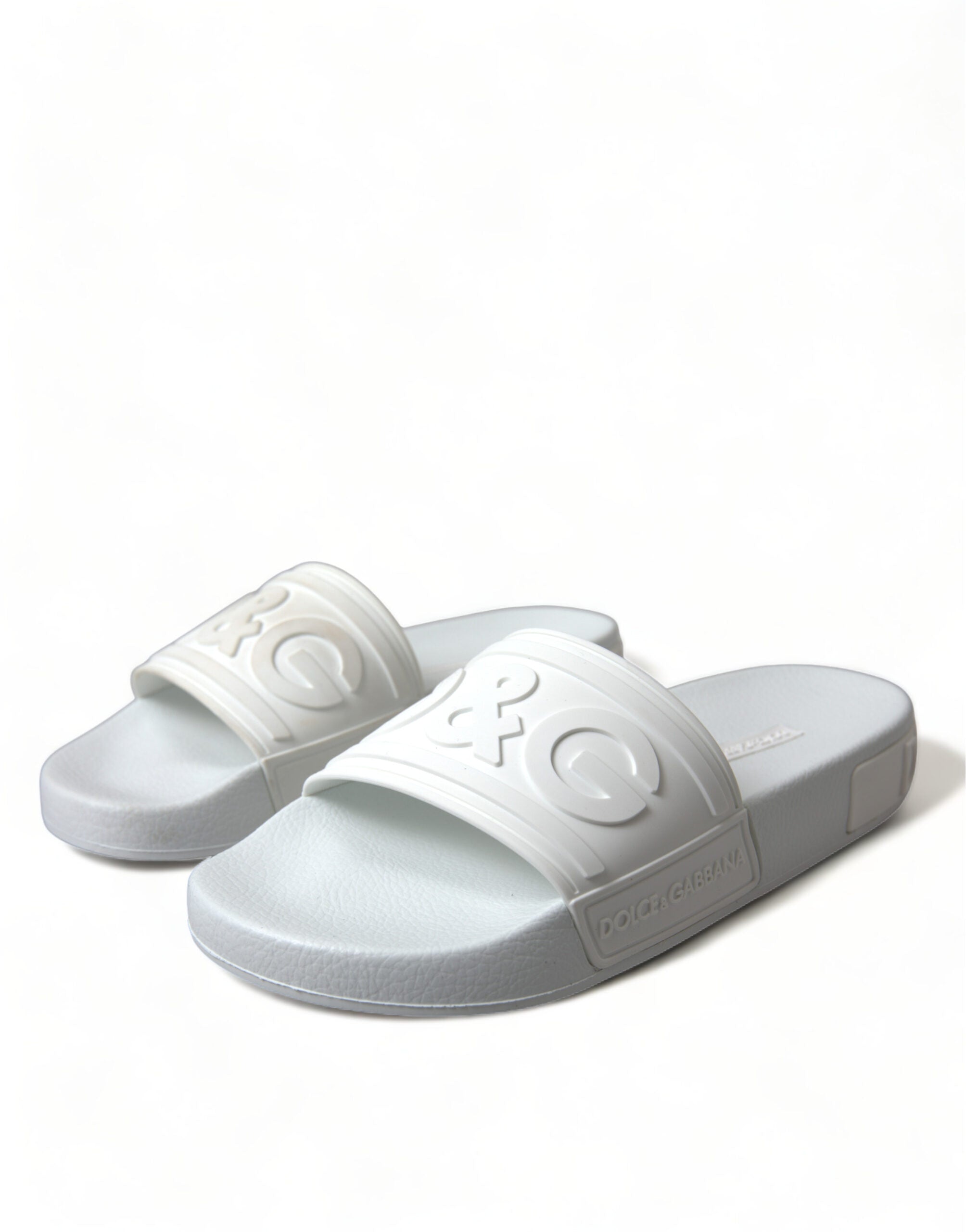 Dolce &amp; Gabbana Sandale elegante cu logo alb