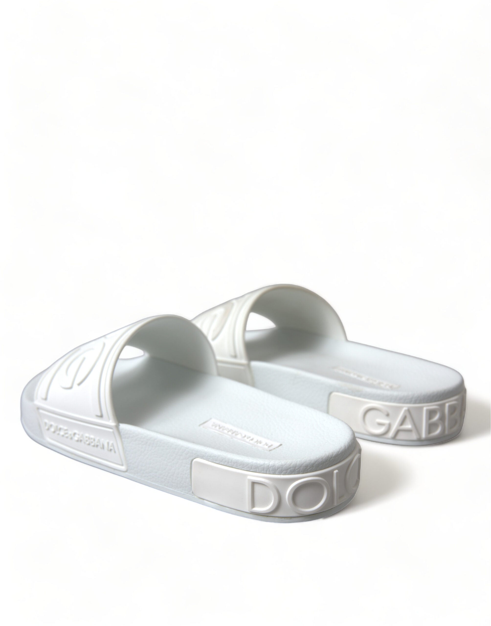 Dolce &amp; Gabbana Sandale elegante cu logo alb