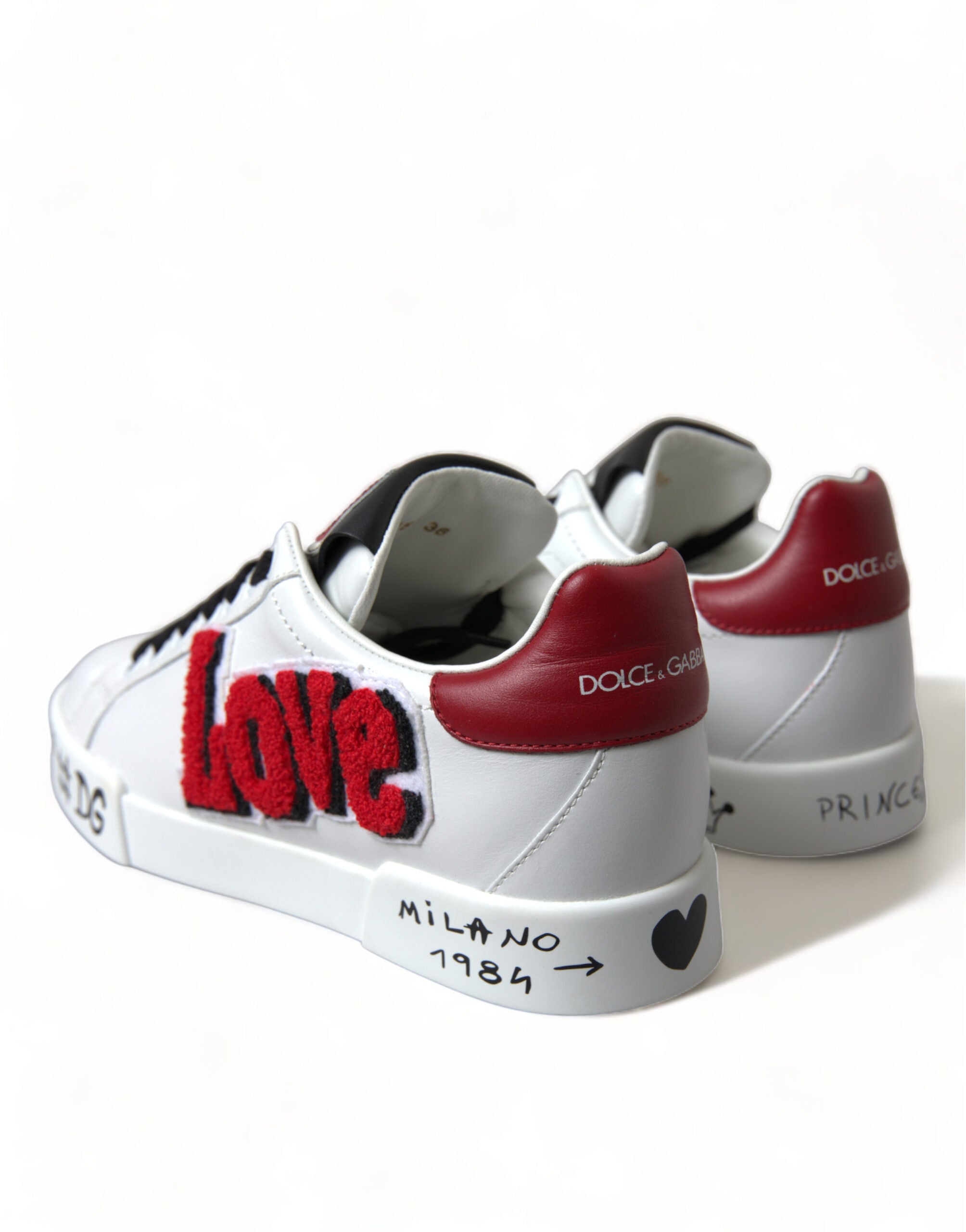 Dolce &amp; Gabbana Schicke weiße Portofino-Ledersneaker