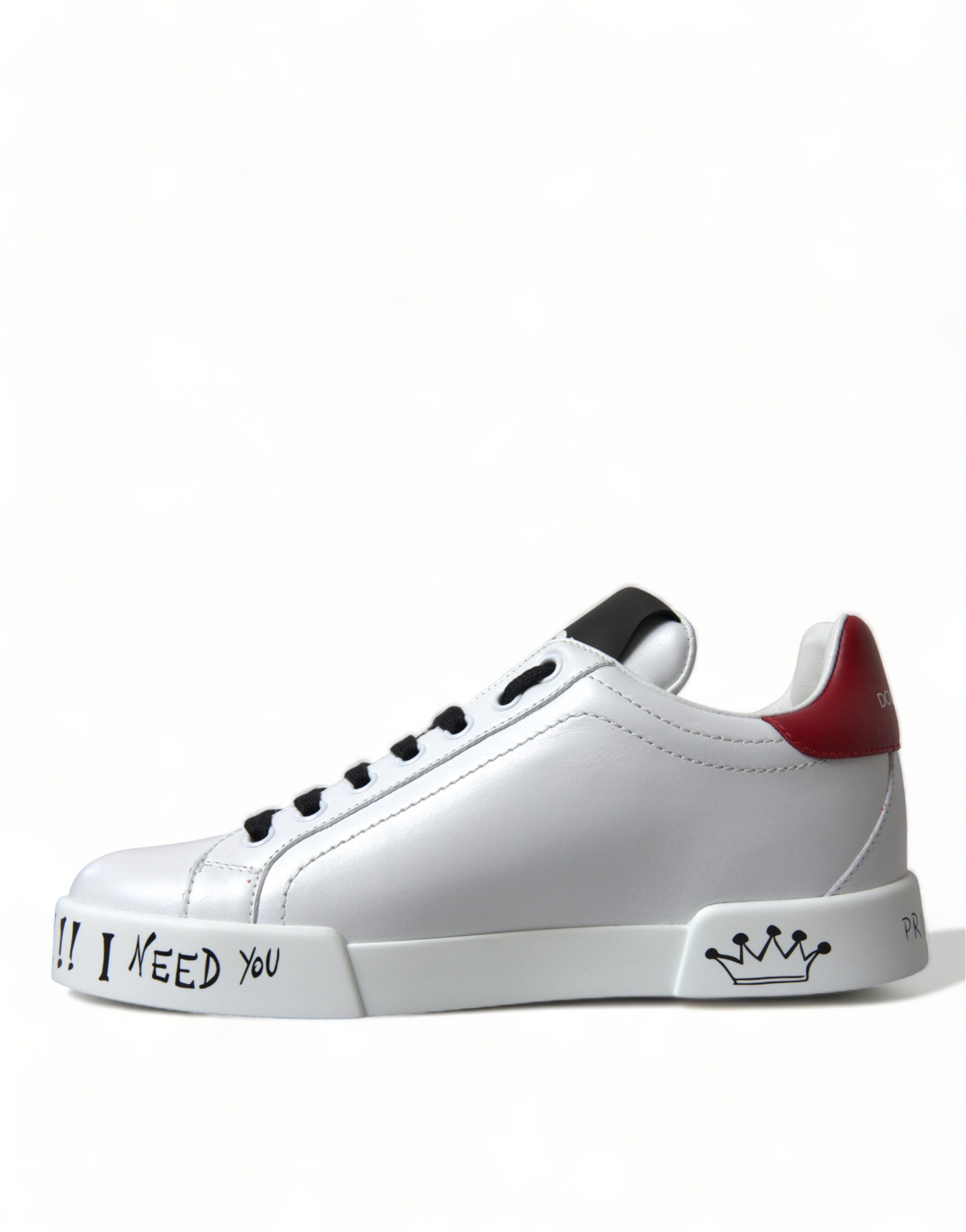Dolce &amp; Gabbana Schicke weiße Portofino-Ledersneaker
