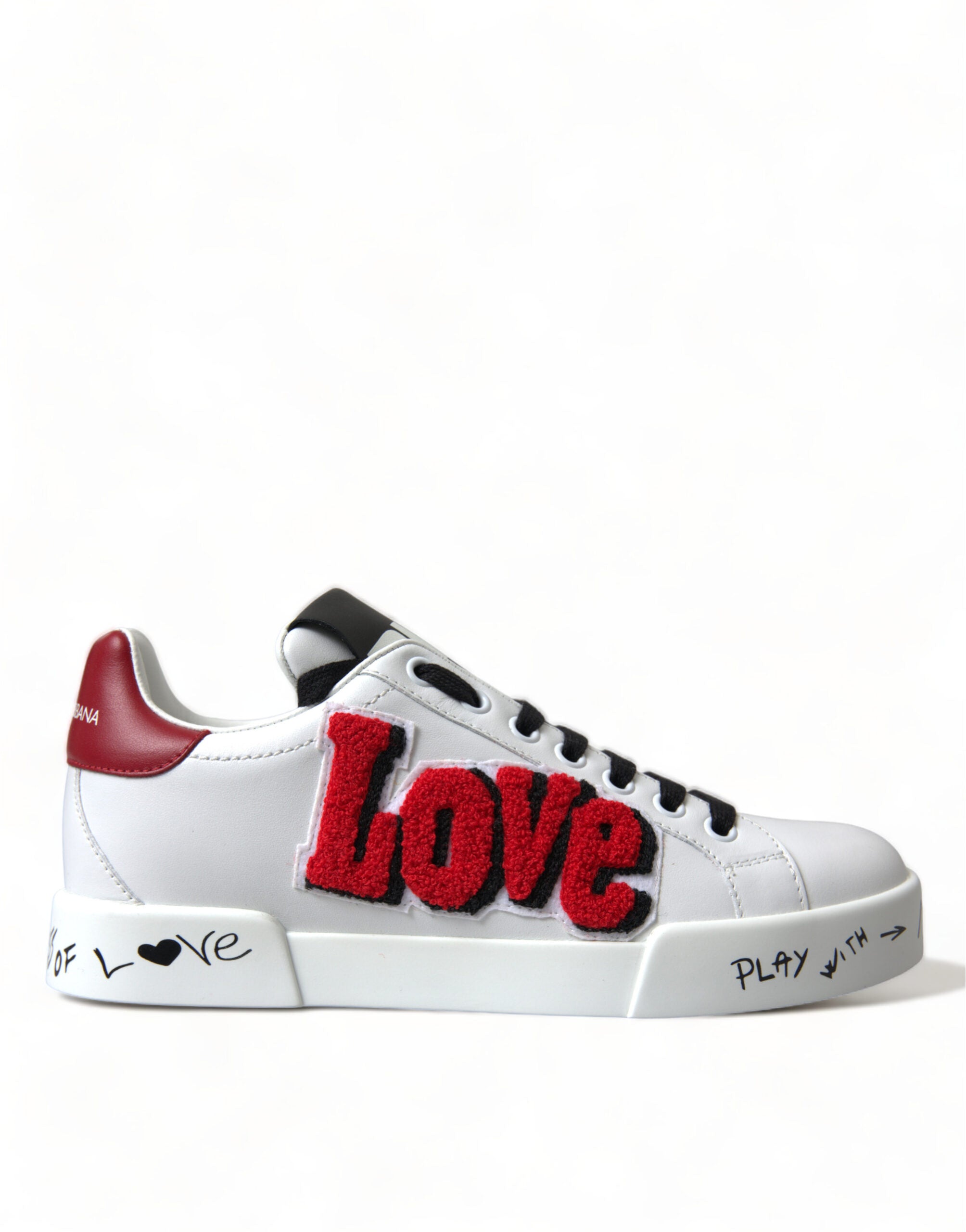 Dolce &amp; Gabbana Schicke weiße Portofino-Ledersneaker