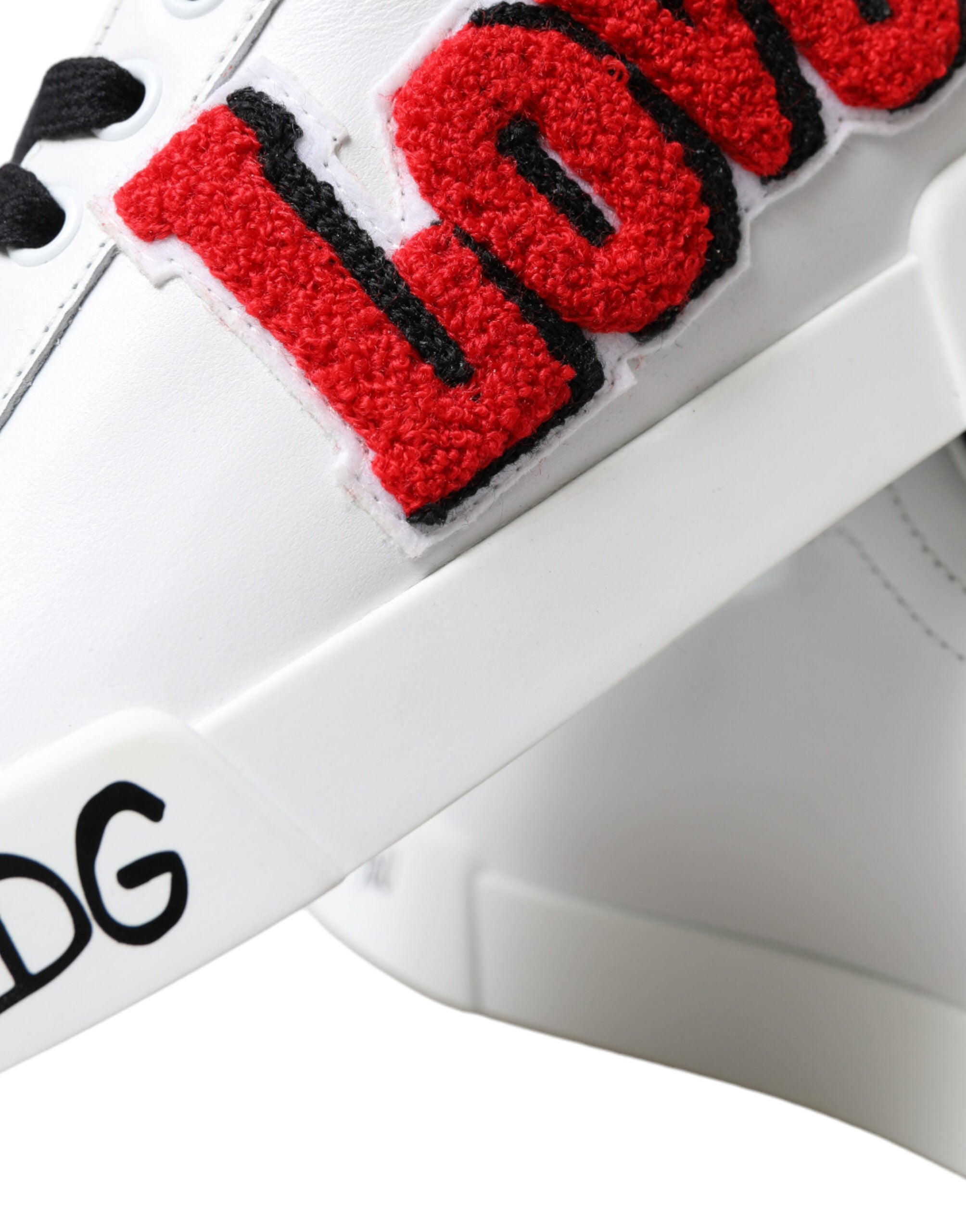 Dolce &amp; Gabbana Schicke weiße Portofino-Ledersneaker