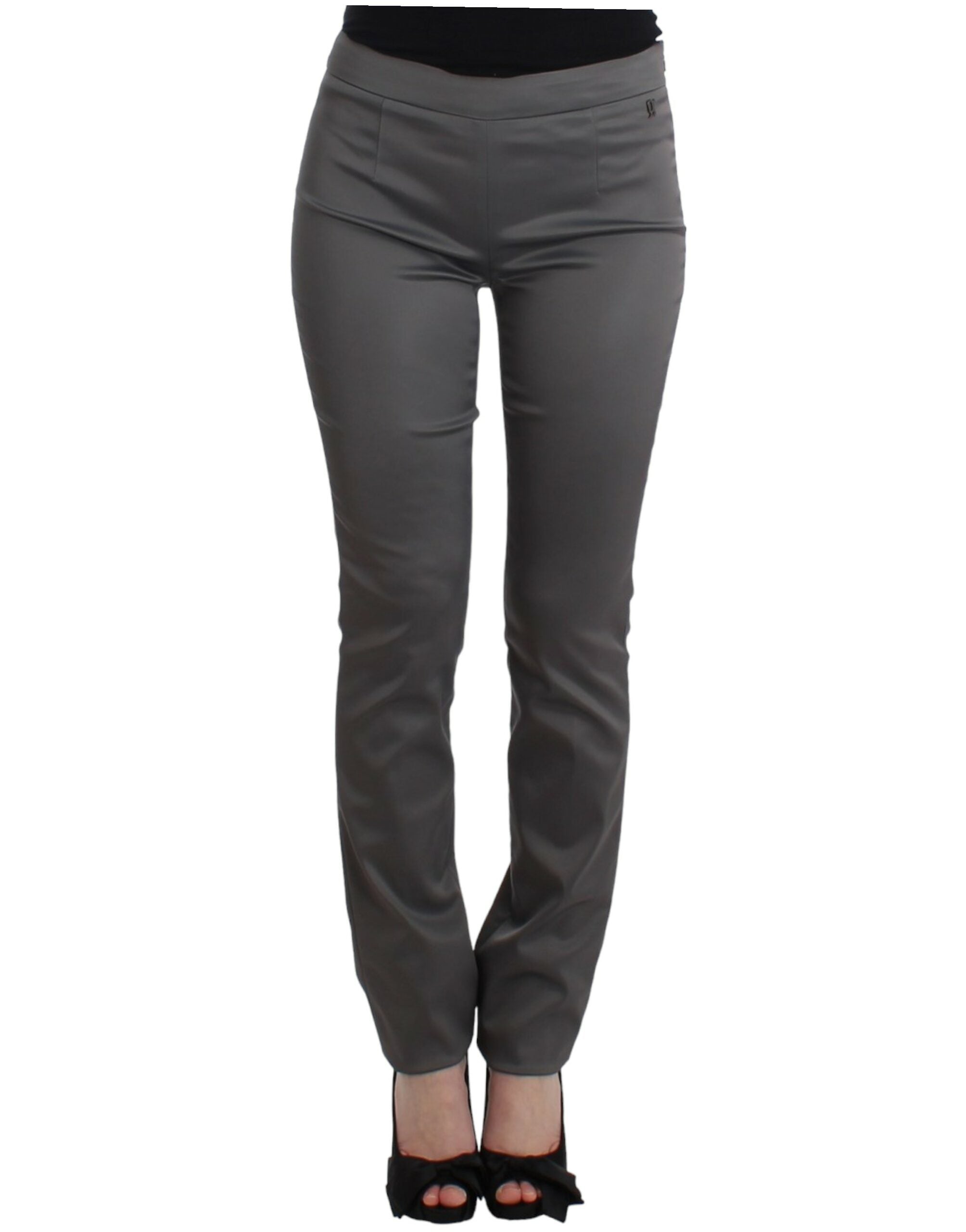 John Galliano Chic Grau Slim-Fit Designerhose