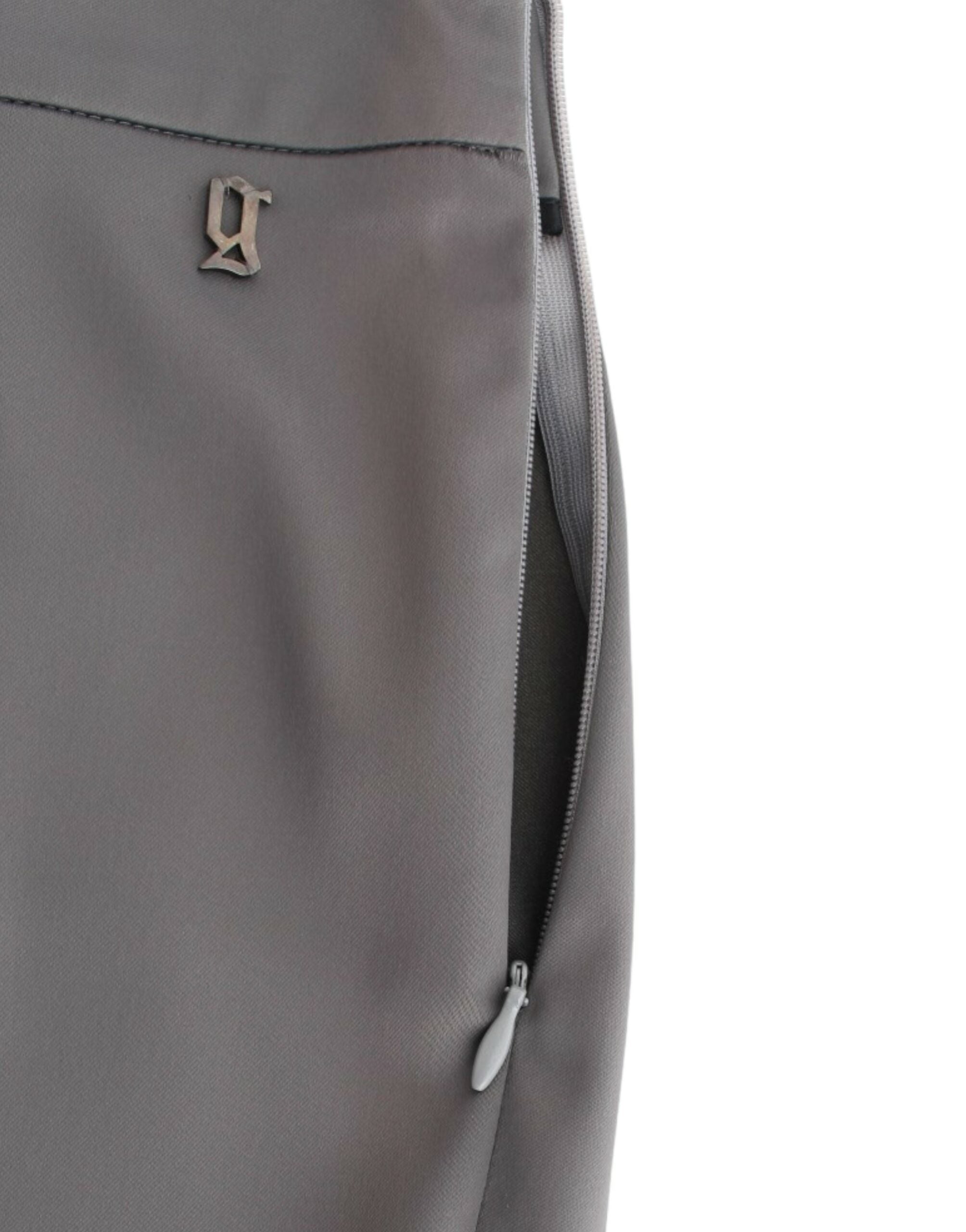 John Galliano Chic Grau Slim-Fit Designerhose