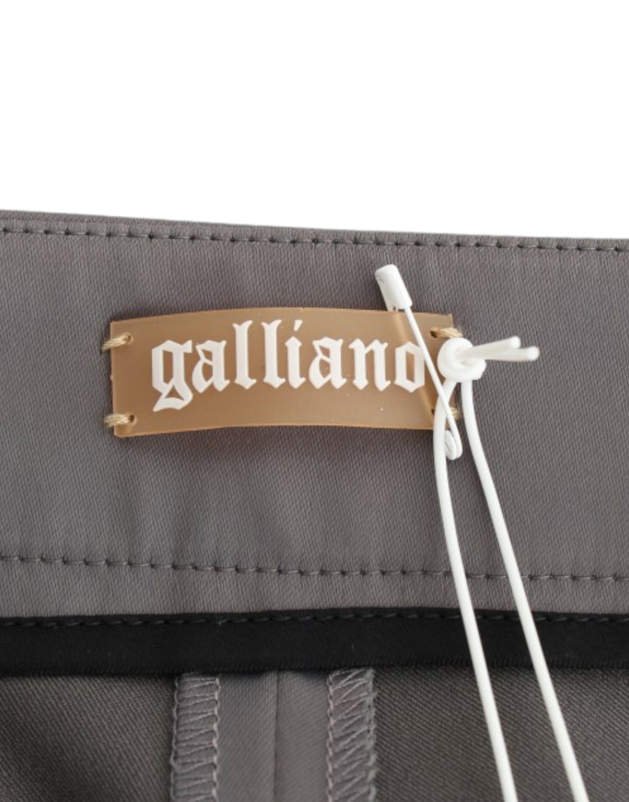 John Galliano Chic Grau Slim-Fit Designerhose
