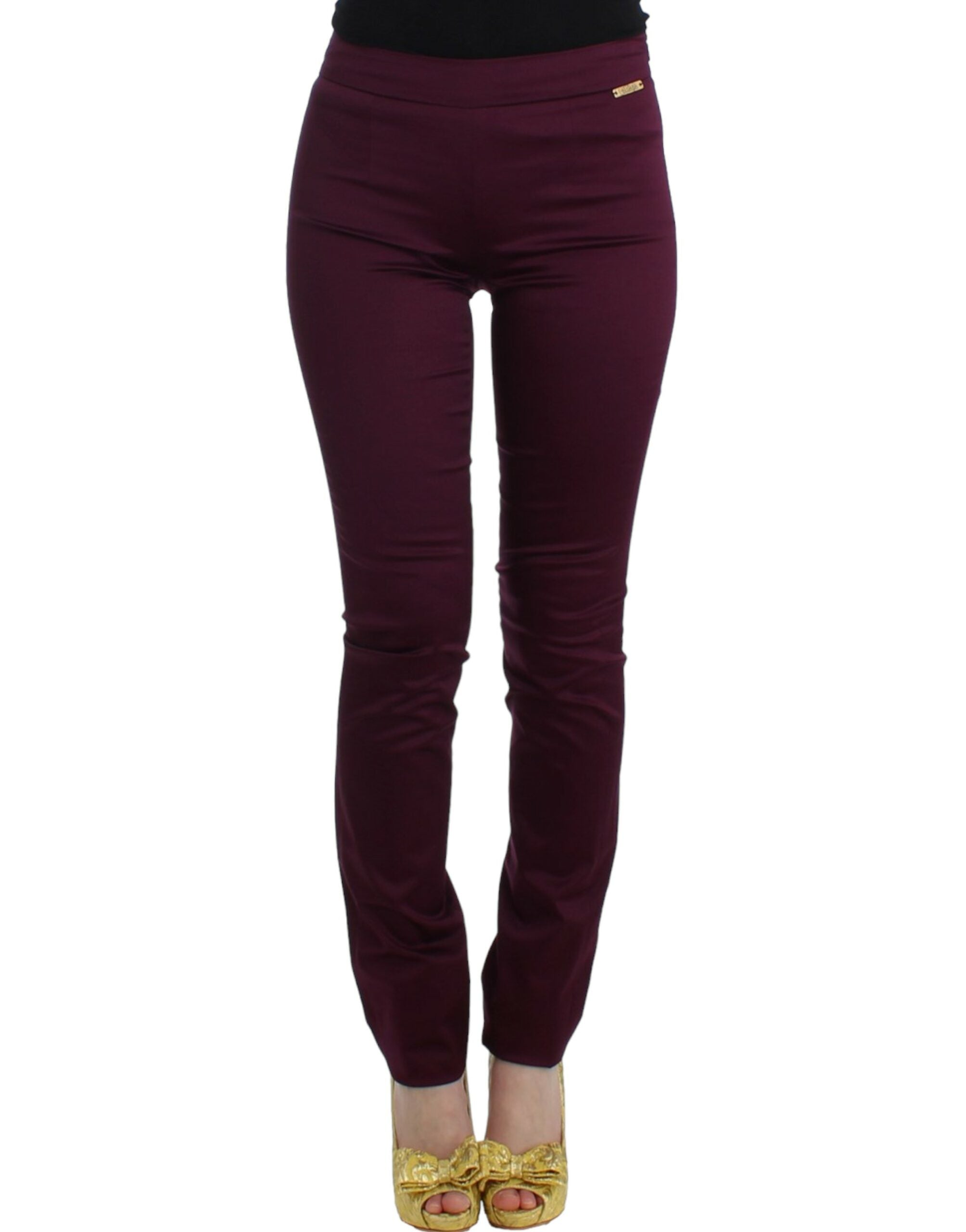 John Galliano Elegante lila schmale Hose