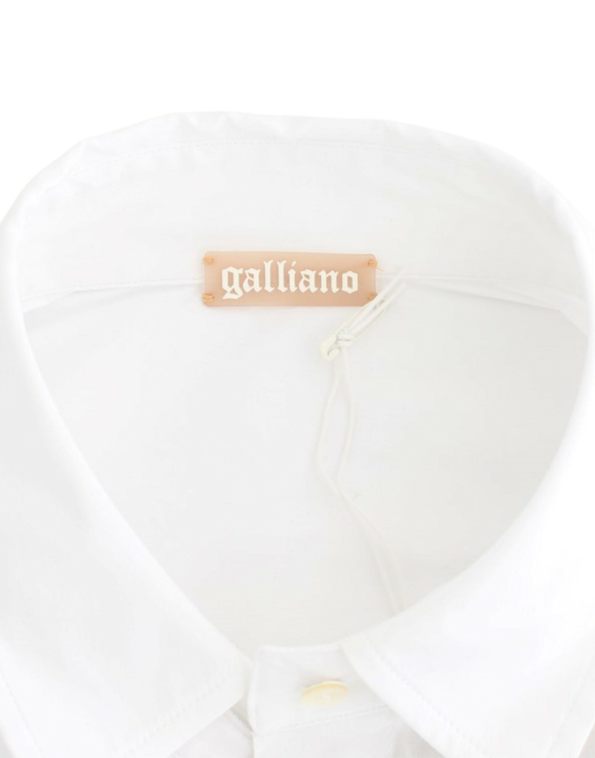 John Galliano Chic Kurzarmbluse aus weißer Baumwollmischung