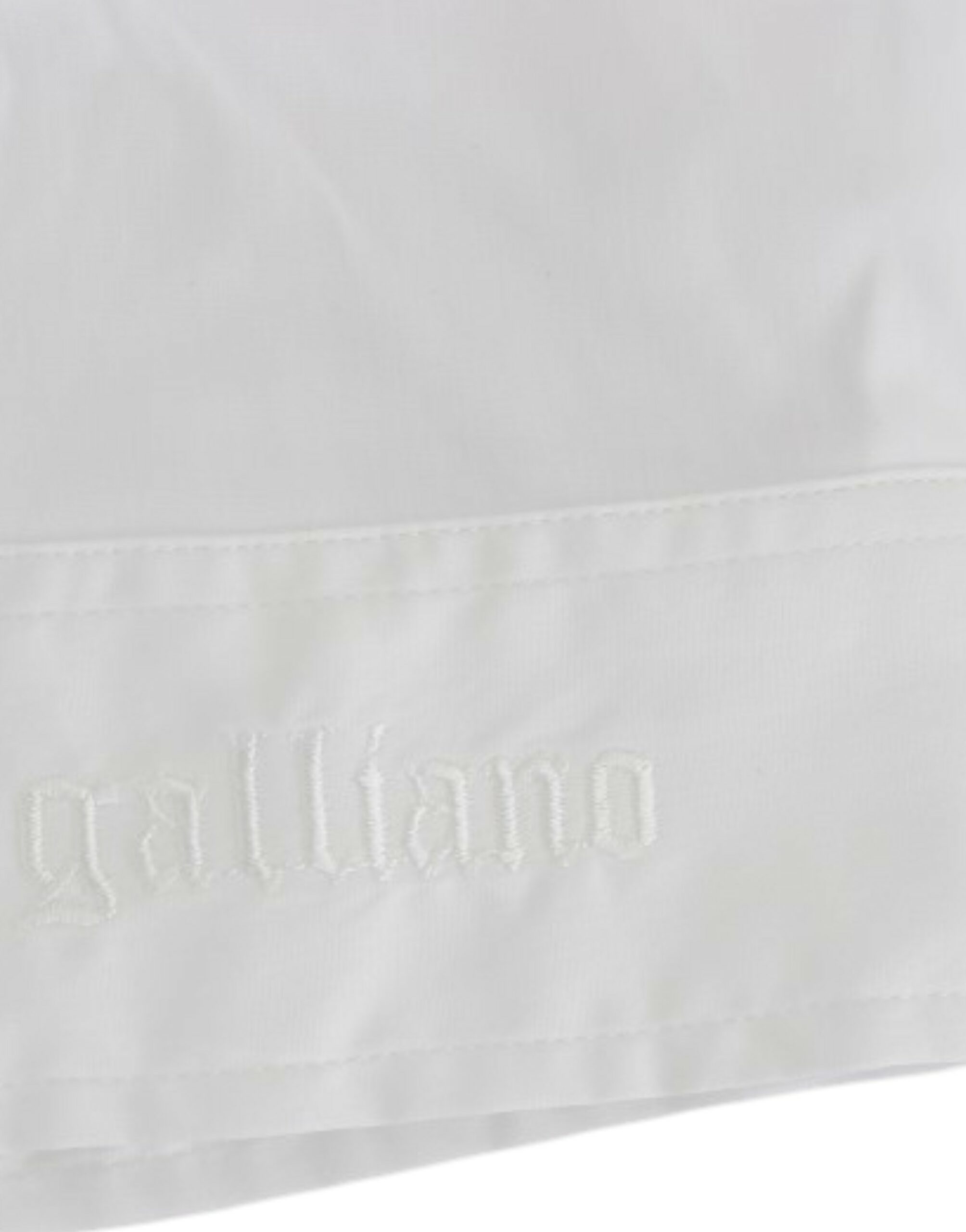 John Galliano Chic Kurzarmbluse aus weißer Baumwollmischung