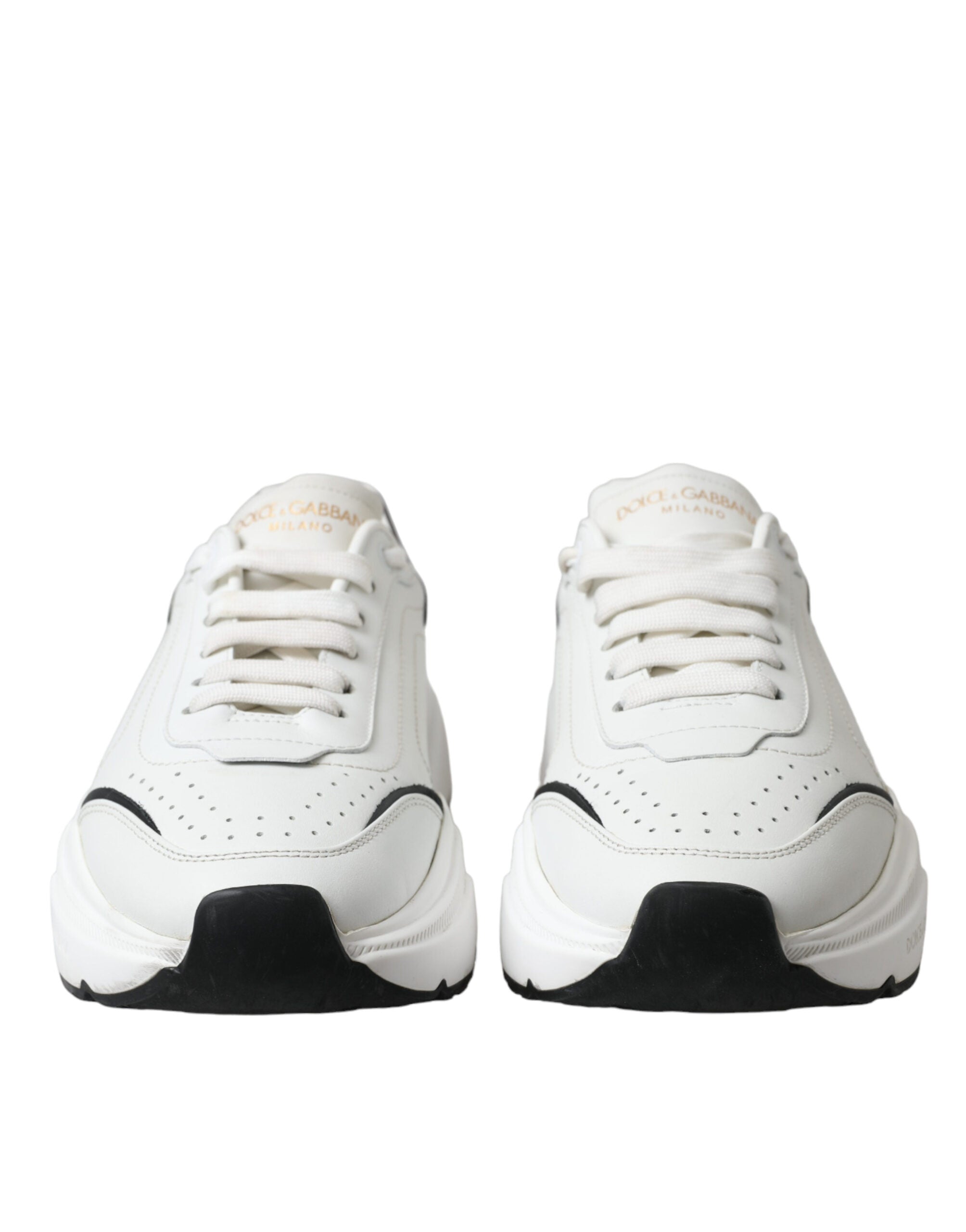 Dolce &amp; Gabbana Schicke Daymaster-Sneakers aus schwarz-weißem Leder
