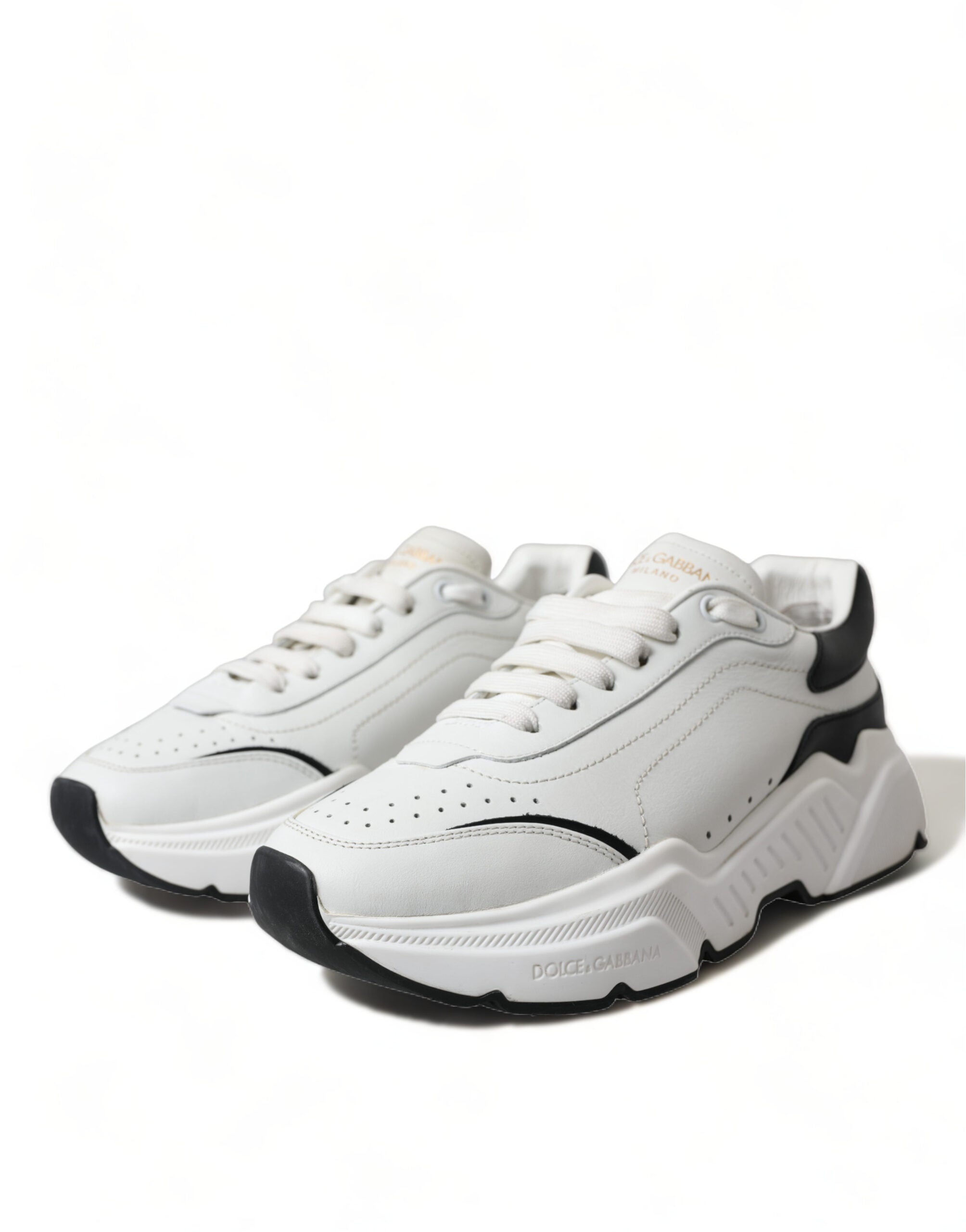 Dolce &amp; Gabbana Schicke Daymaster-Sneakers aus schwarz-weißem Leder