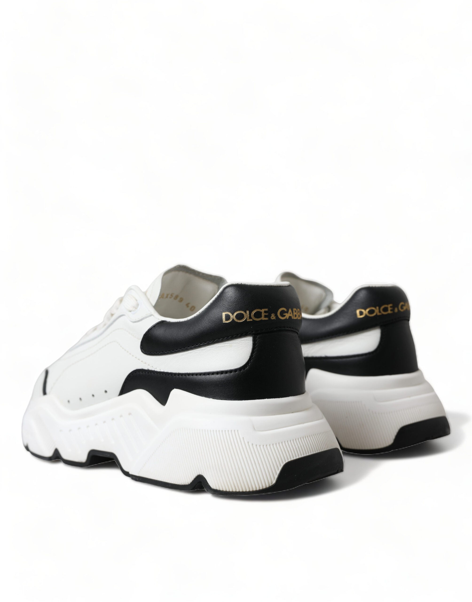 Dolce &amp; Gabbana Schicke Daymaster-Sneakers aus schwarz-weißem Leder