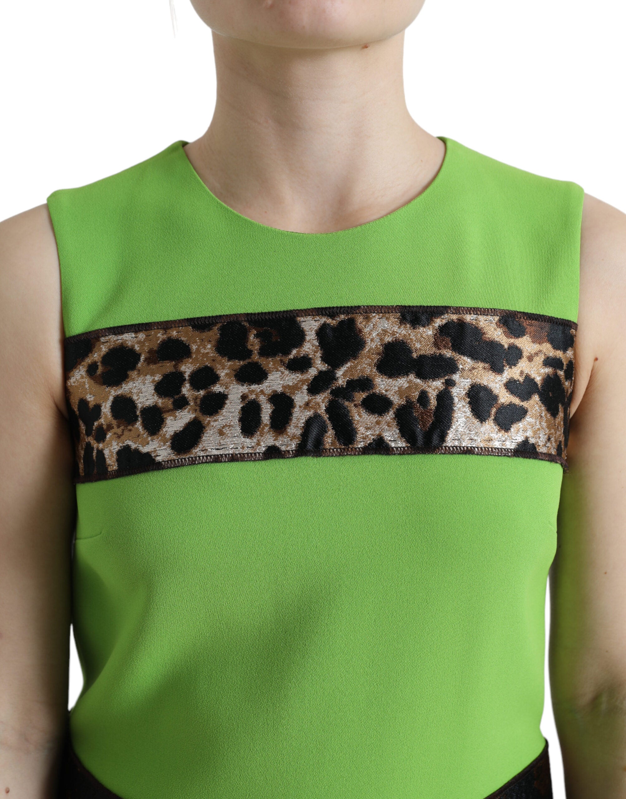 Rochie scurtă Dolce &amp; Gabbana Chic Green cu imprimeu floral