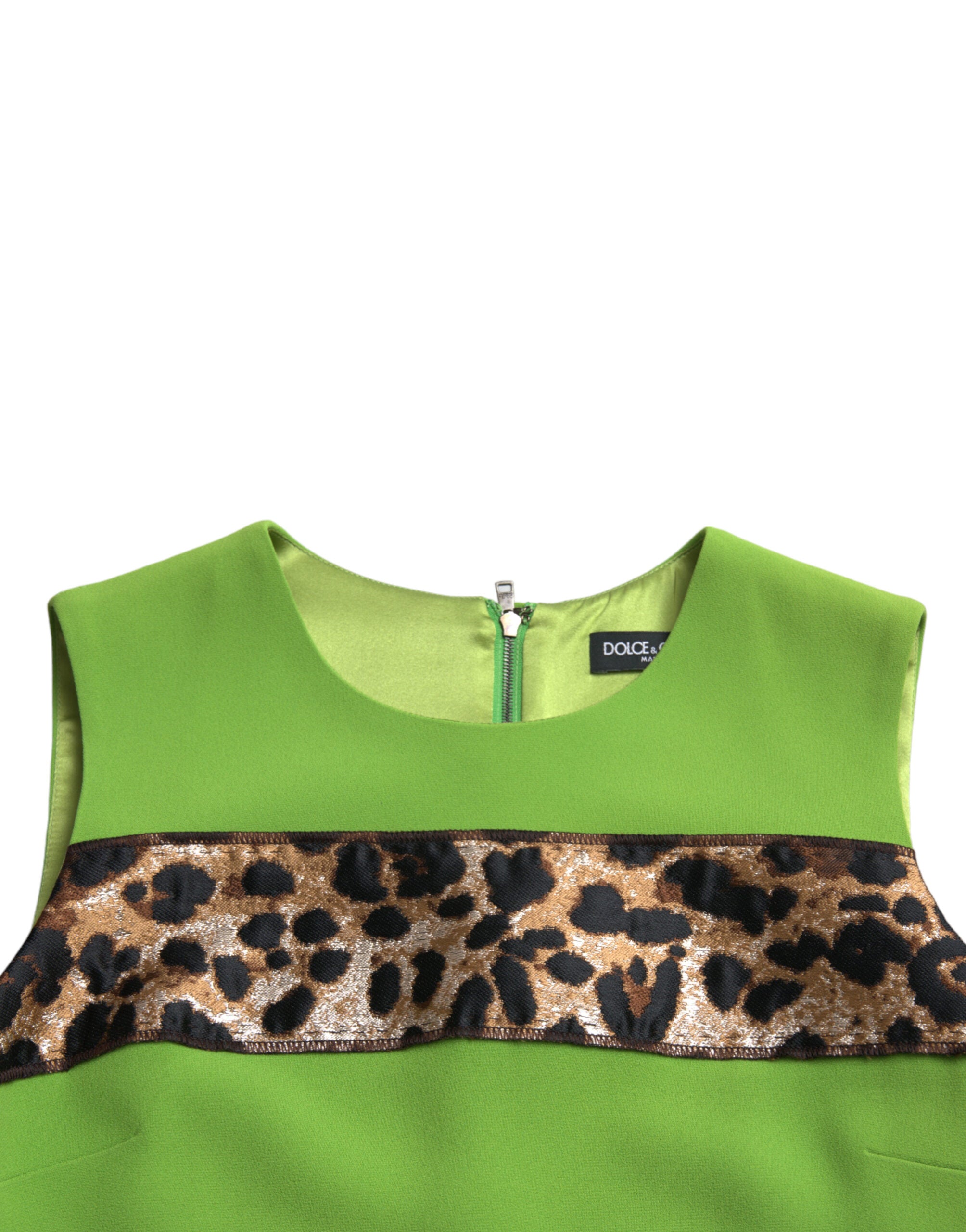 Rochie scurtă Dolce &amp; Gabbana Chic Green cu imprimeu floral