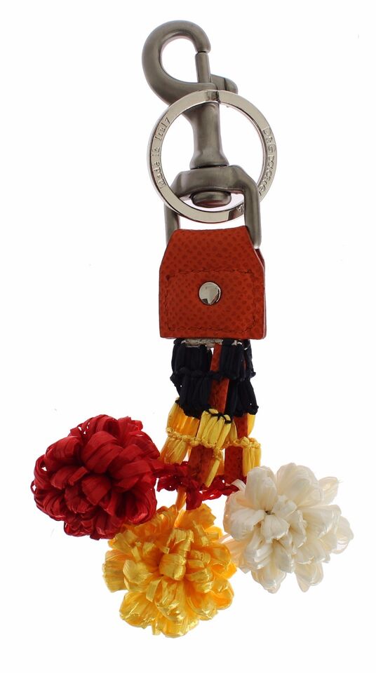 Breloc Dolce &amp; Gabbana Chic Multicolor din rafie și piele