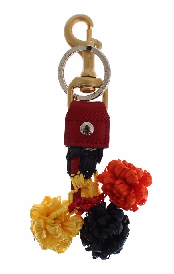 Breloc Dolce &amp; Gabbana Chic Multicolor din piele rafie