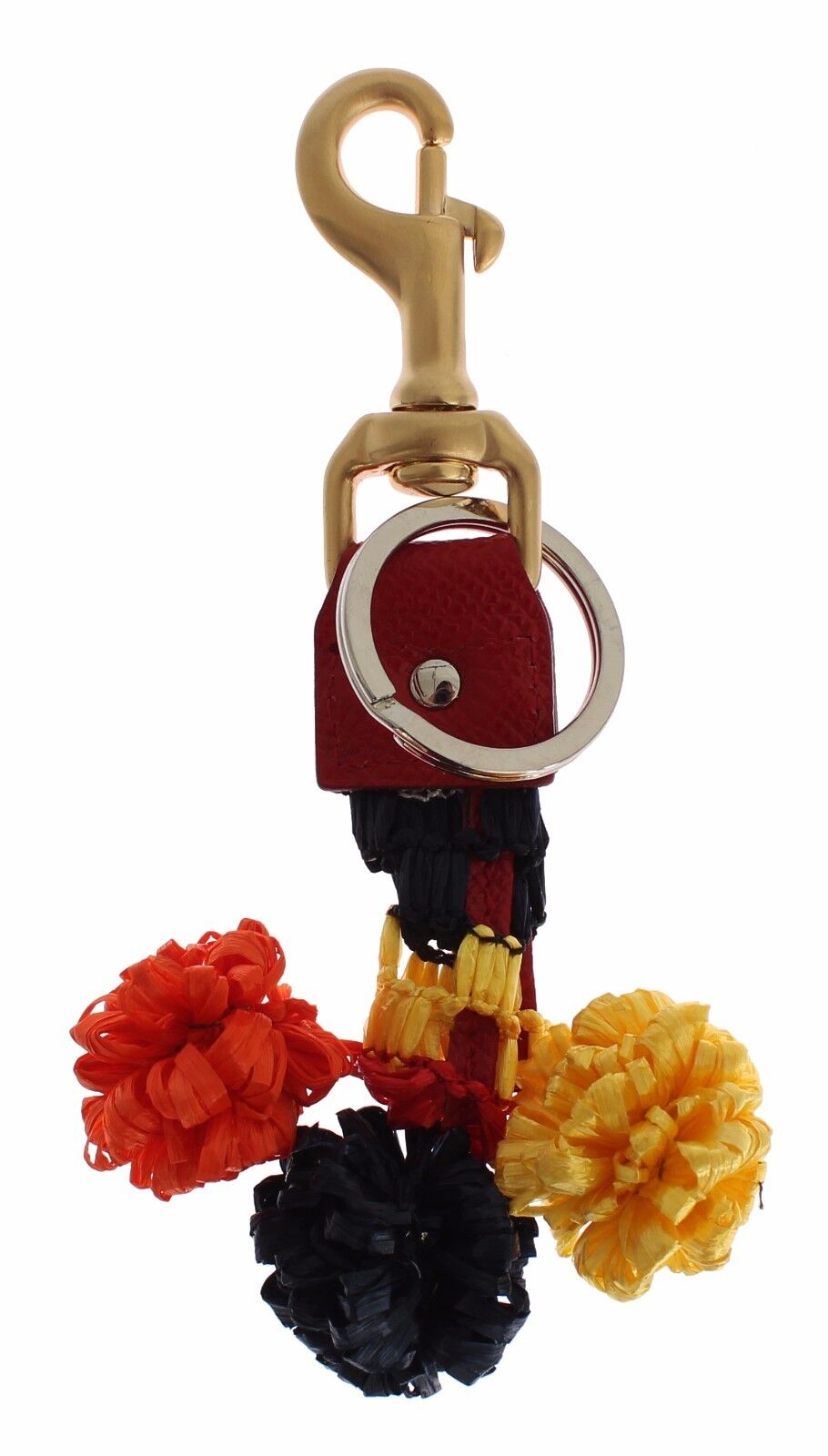 Breloc Dolce &amp; Gabbana Chic Multicolor din piele rafie