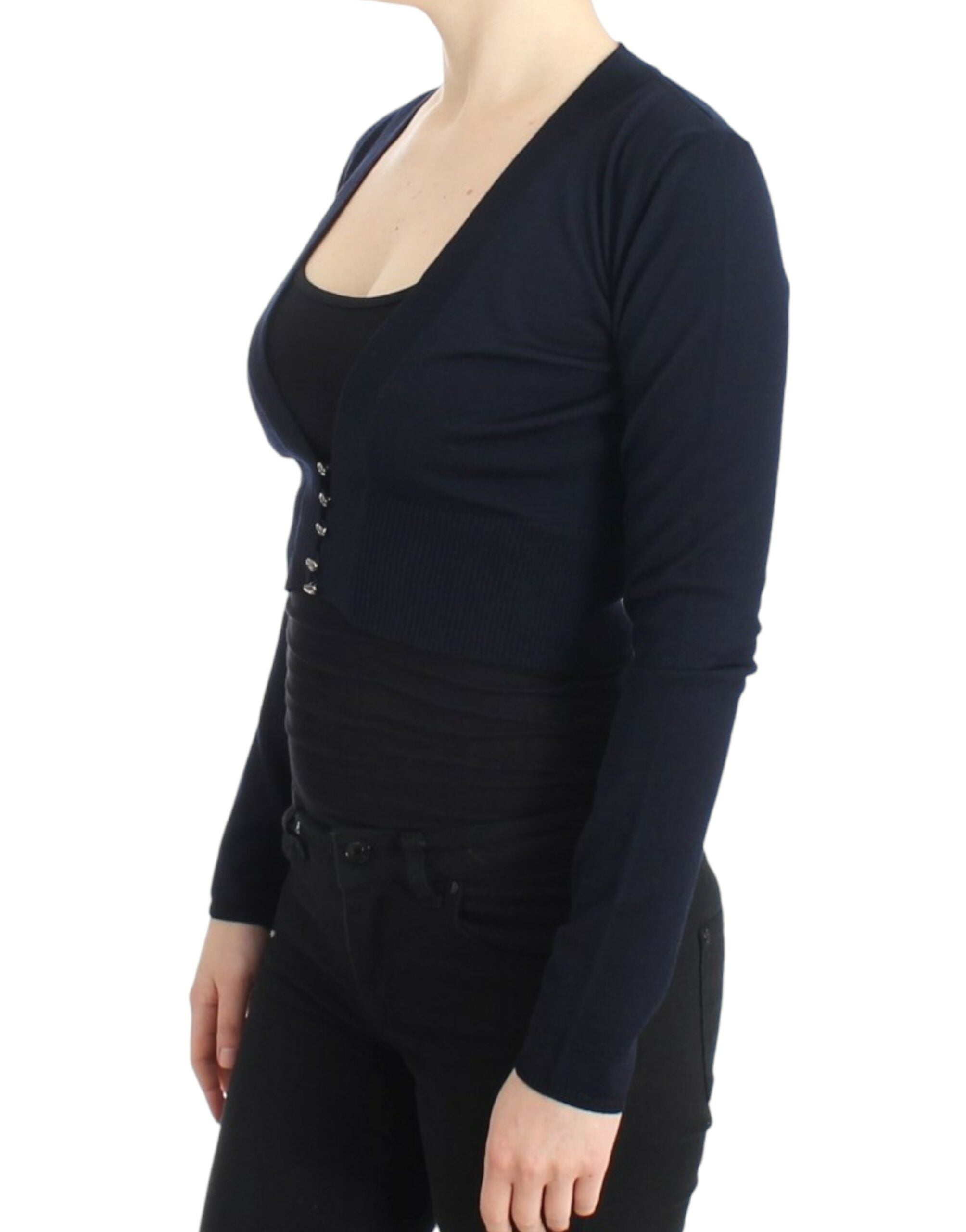 Cavalli Eleganter kurzer Cardigan aus Schurwolle