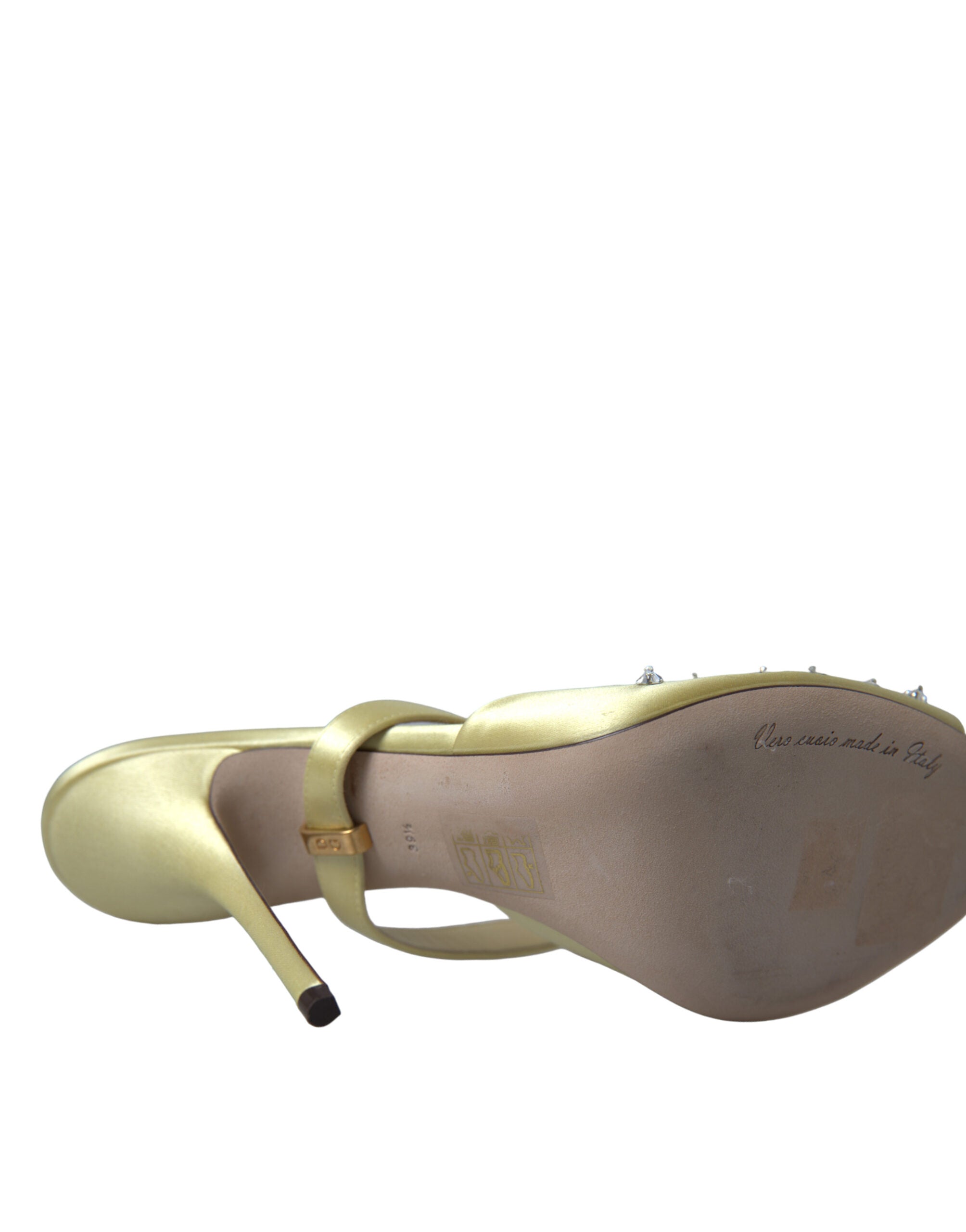 Dolce &amp; Gabbana – Seidensandalen mit Kristallverzierung