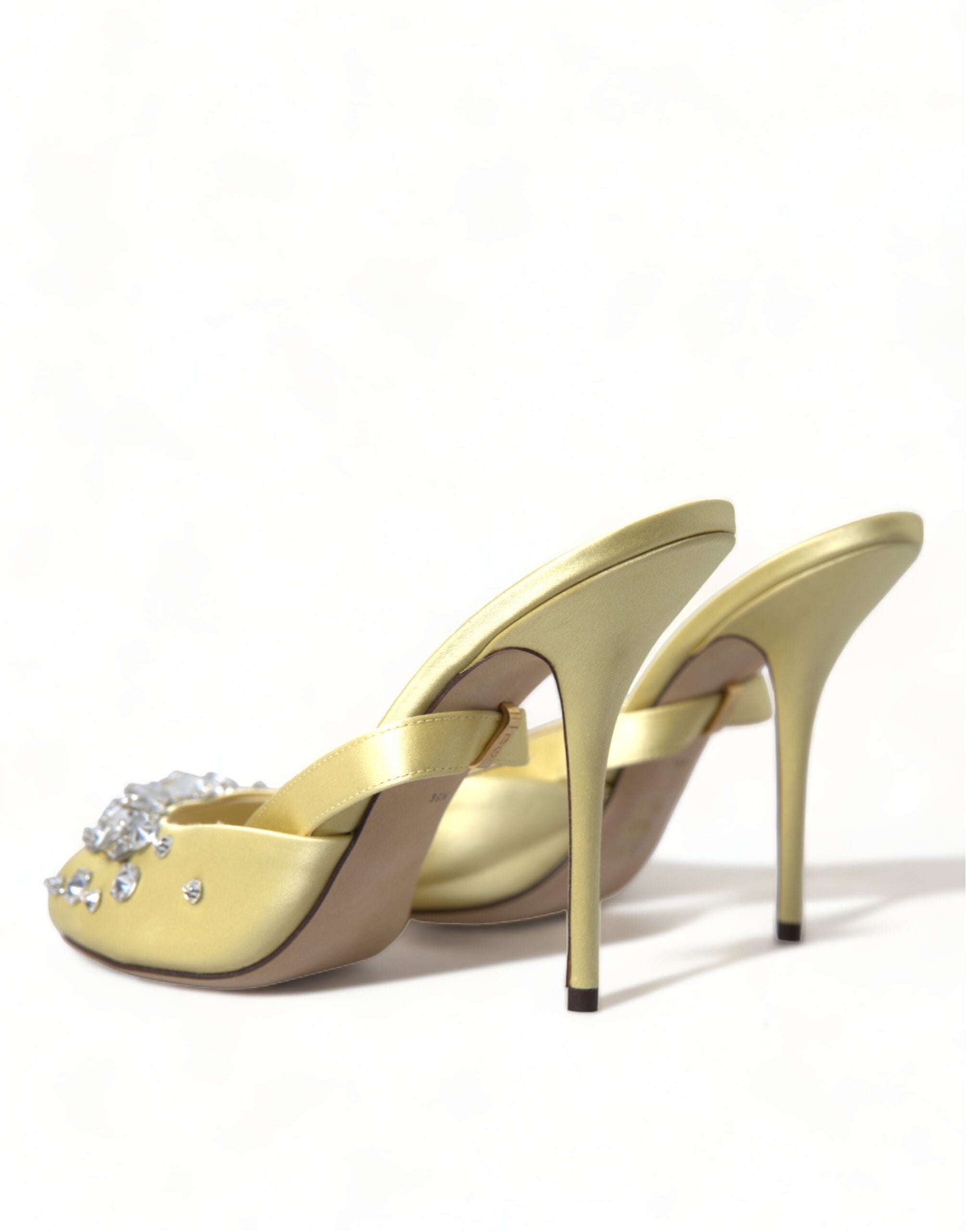 Dolce &amp; Gabbana – Seidensandalen mit Kristallverzierung