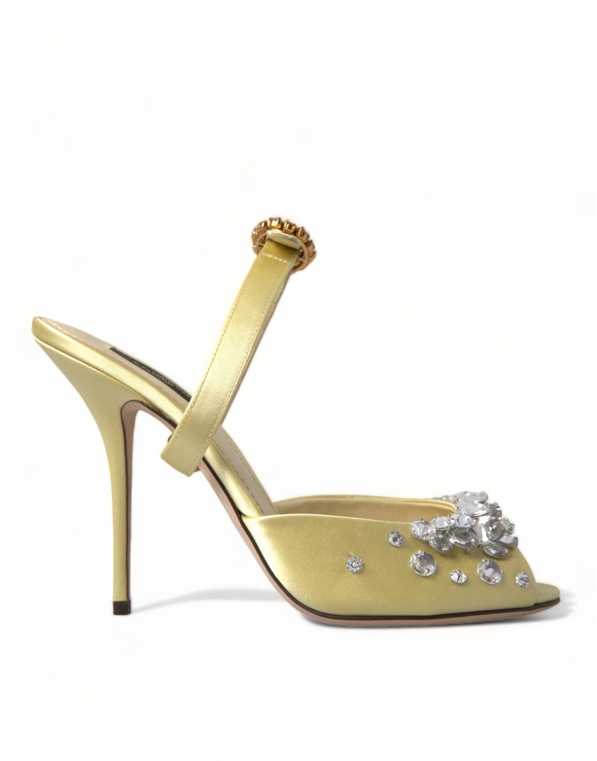 Dolce &amp; Gabbana – Seidensandalen mit Kristallverzierung