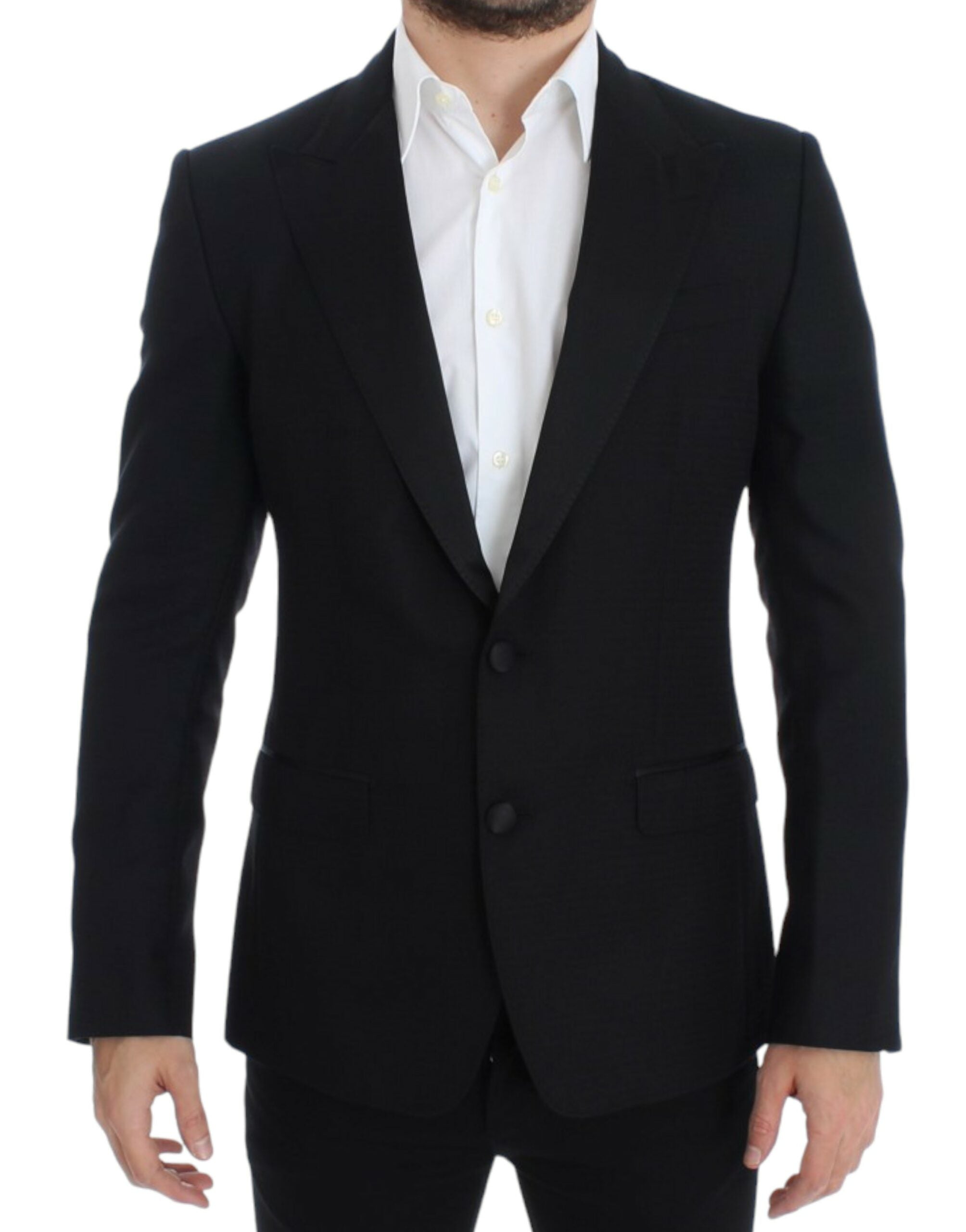 Dolce &amp; Gabbana Eleganter schwarzer Sicilia-Blazer aus Seidenmischung