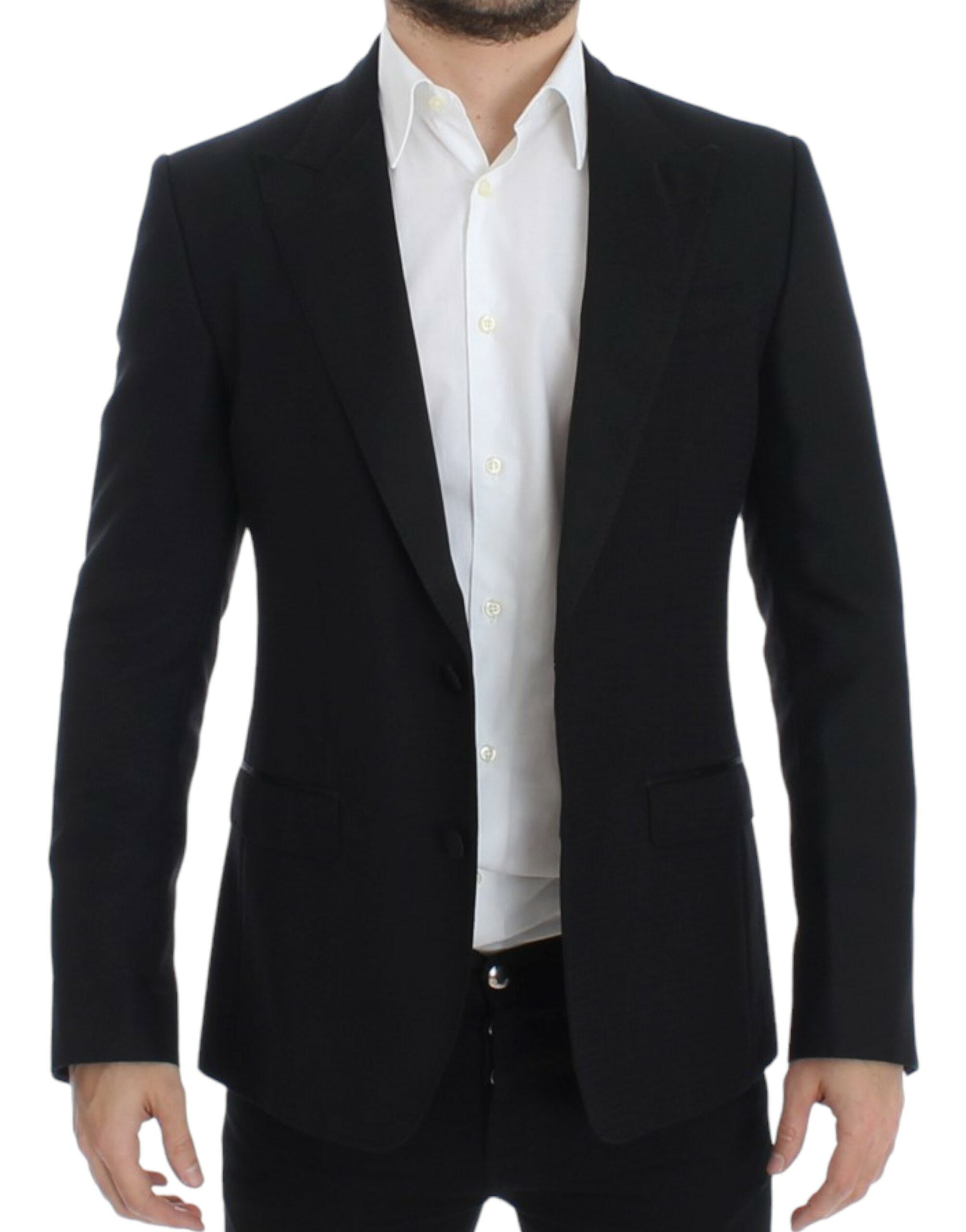 Dolce &amp; Gabbana Eleganter schwarzer Sicilia-Blazer aus Seidenmischung