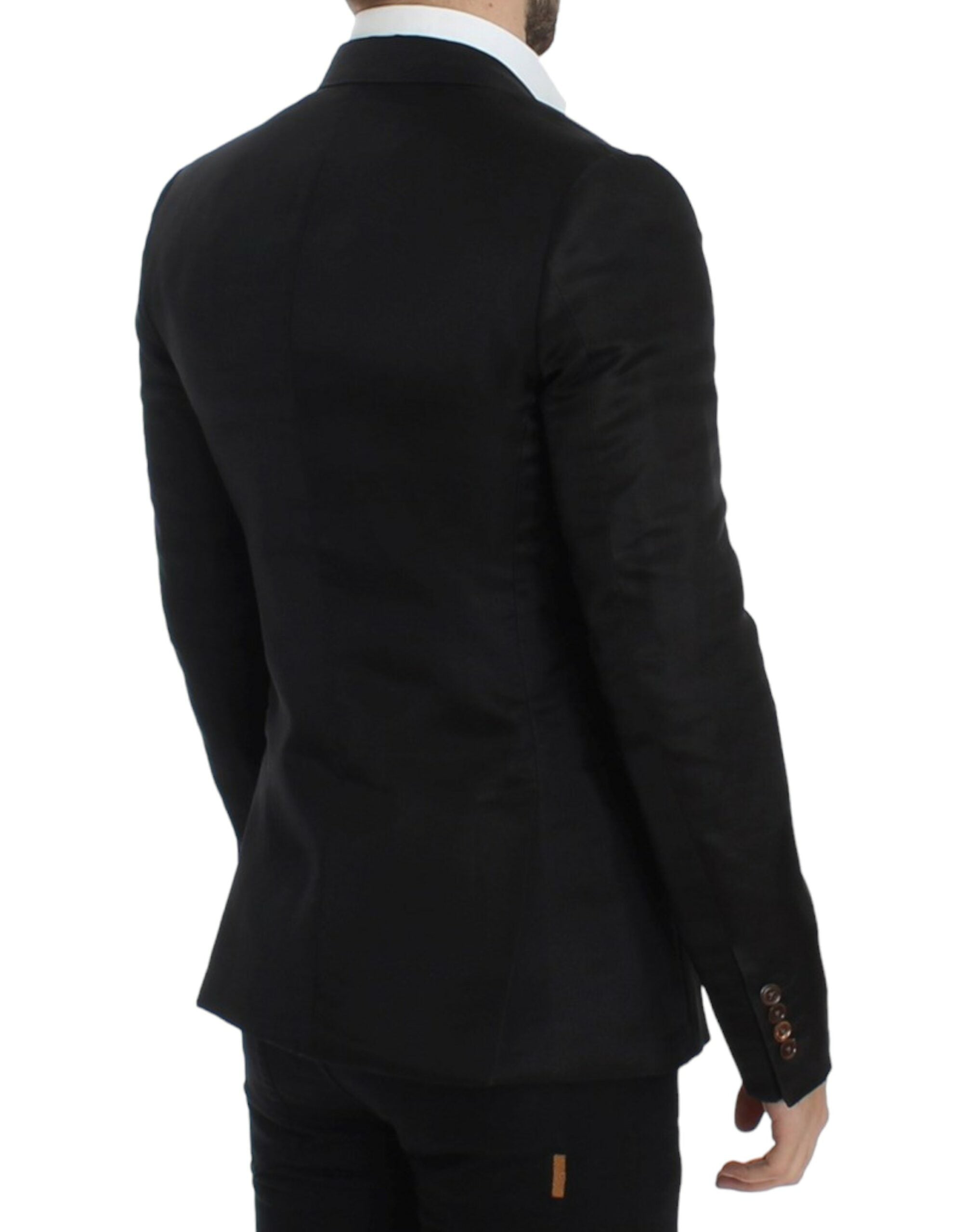 Dolce &amp; Gabbana – Eleganter schwarzer Blazer aus Seidenmischung mit zwei Knöpfen