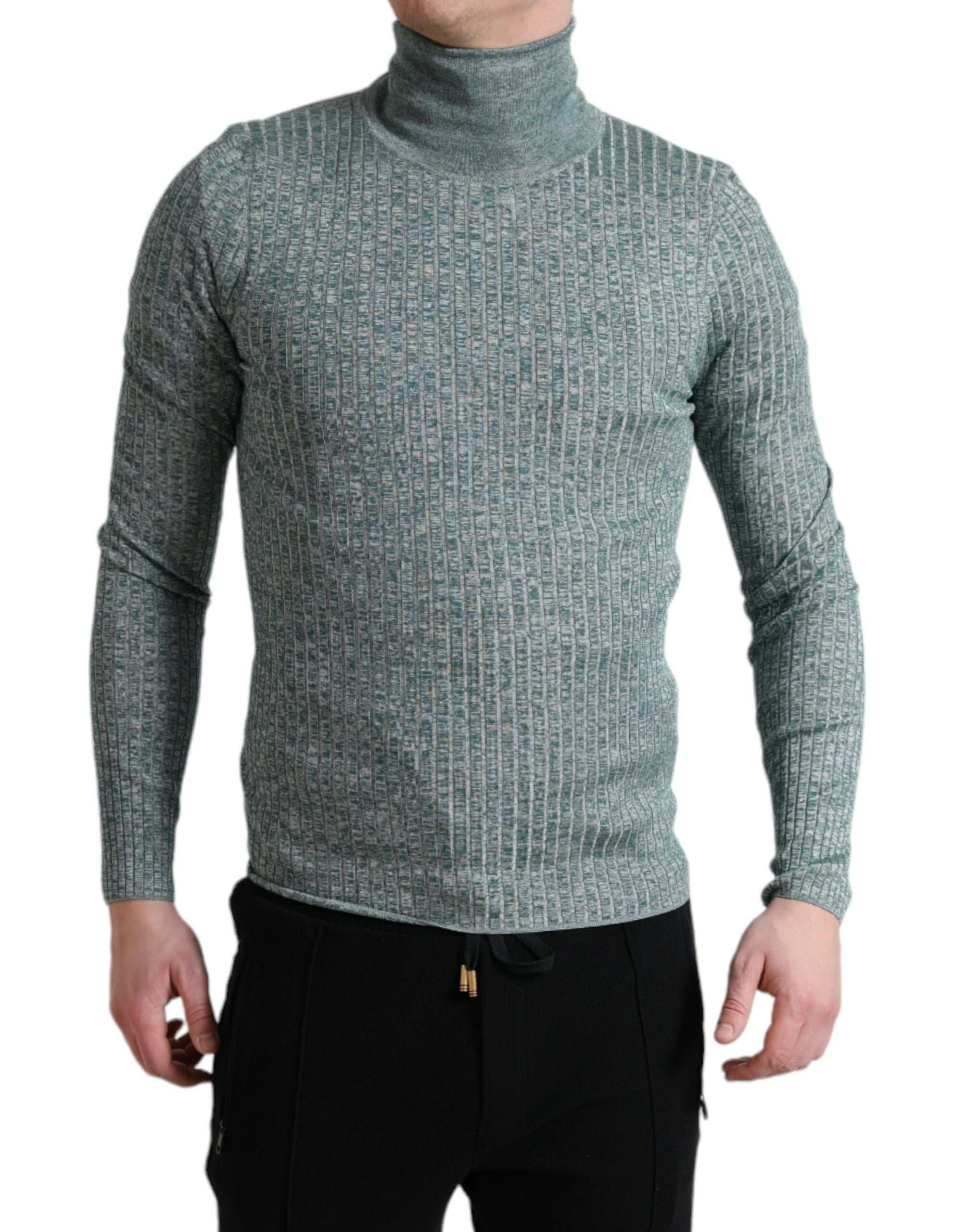 Dolce &amp; Gabbana Eleganter grüner Rollkragenpullover