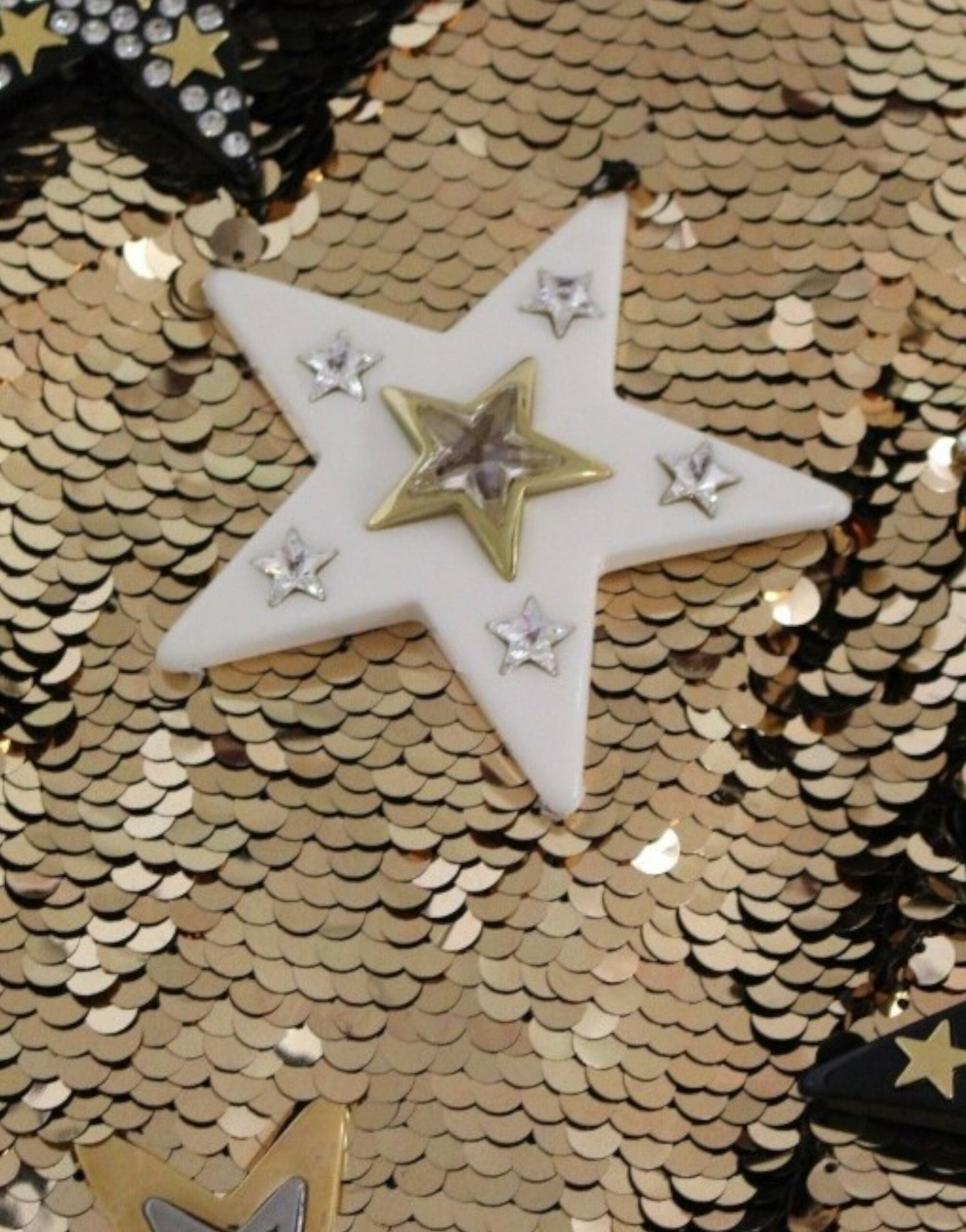 Rochie Dolce &amp; Gabbana Exquisite Gold Sequined Star cu imprimeu floral