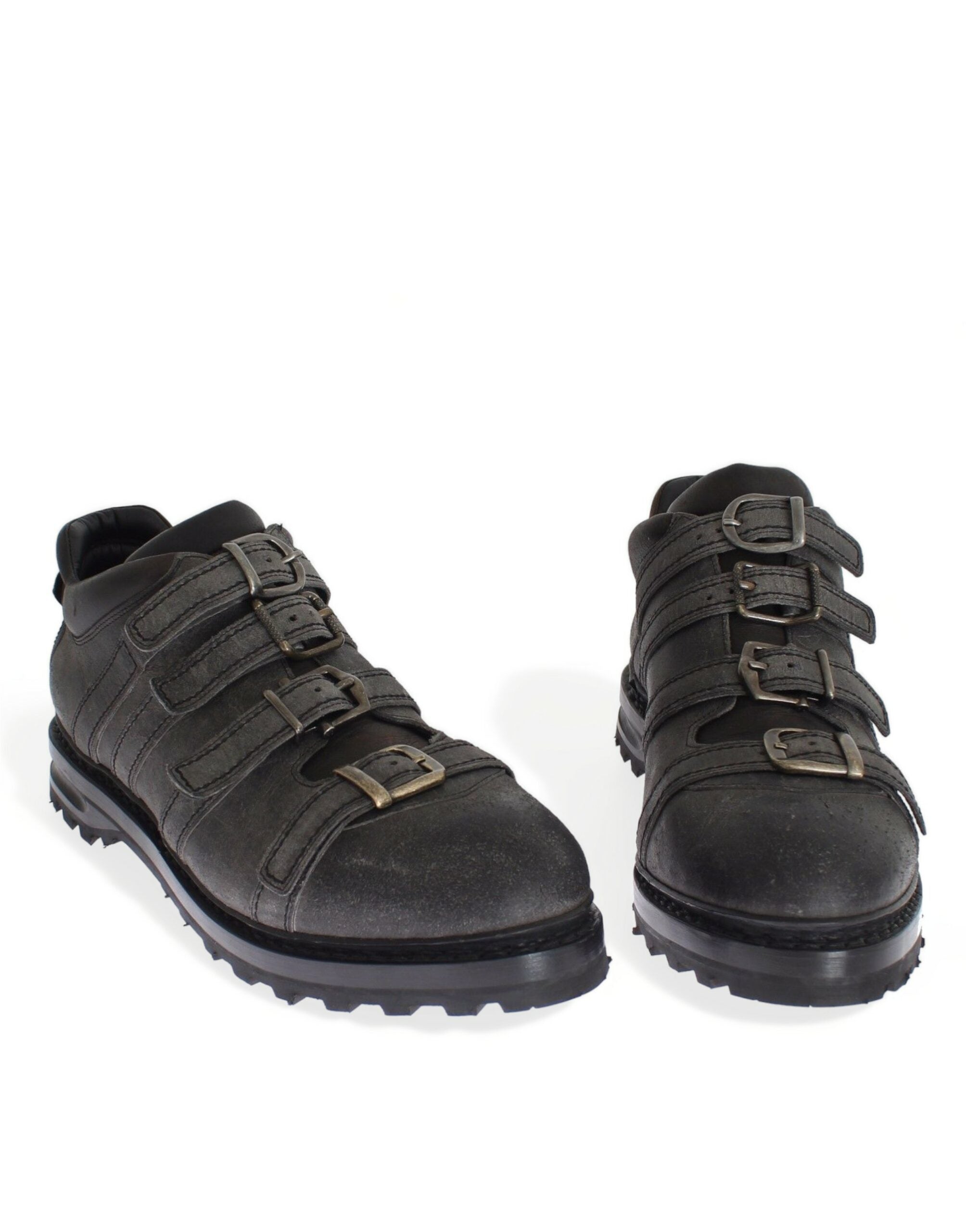 Dolce &amp; Gabbana Elegante Stiefeletten aus grauem Leder