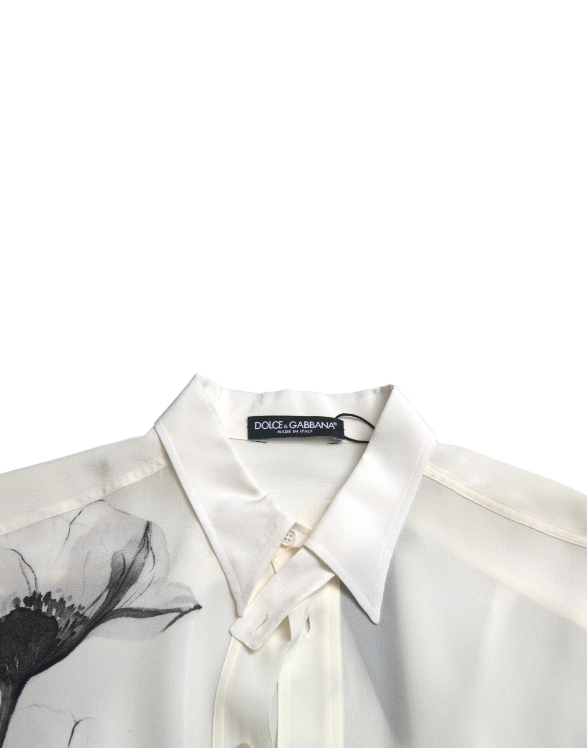 Dolce &amp; Gabbana Elegantes Seidenhemd mit Blumenmuster