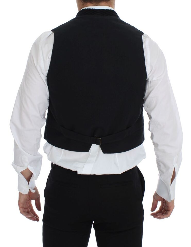 Dolce &amp; Gabbana Elegante schwarze Manchester-Weste