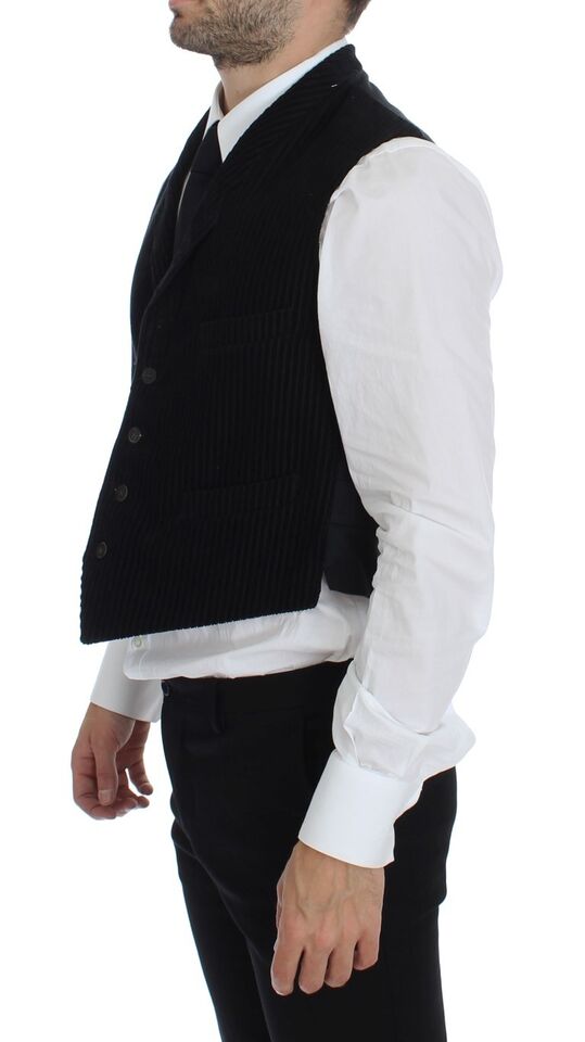 Dolce &amp; Gabbana Elegante schwarze Manchester-Weste