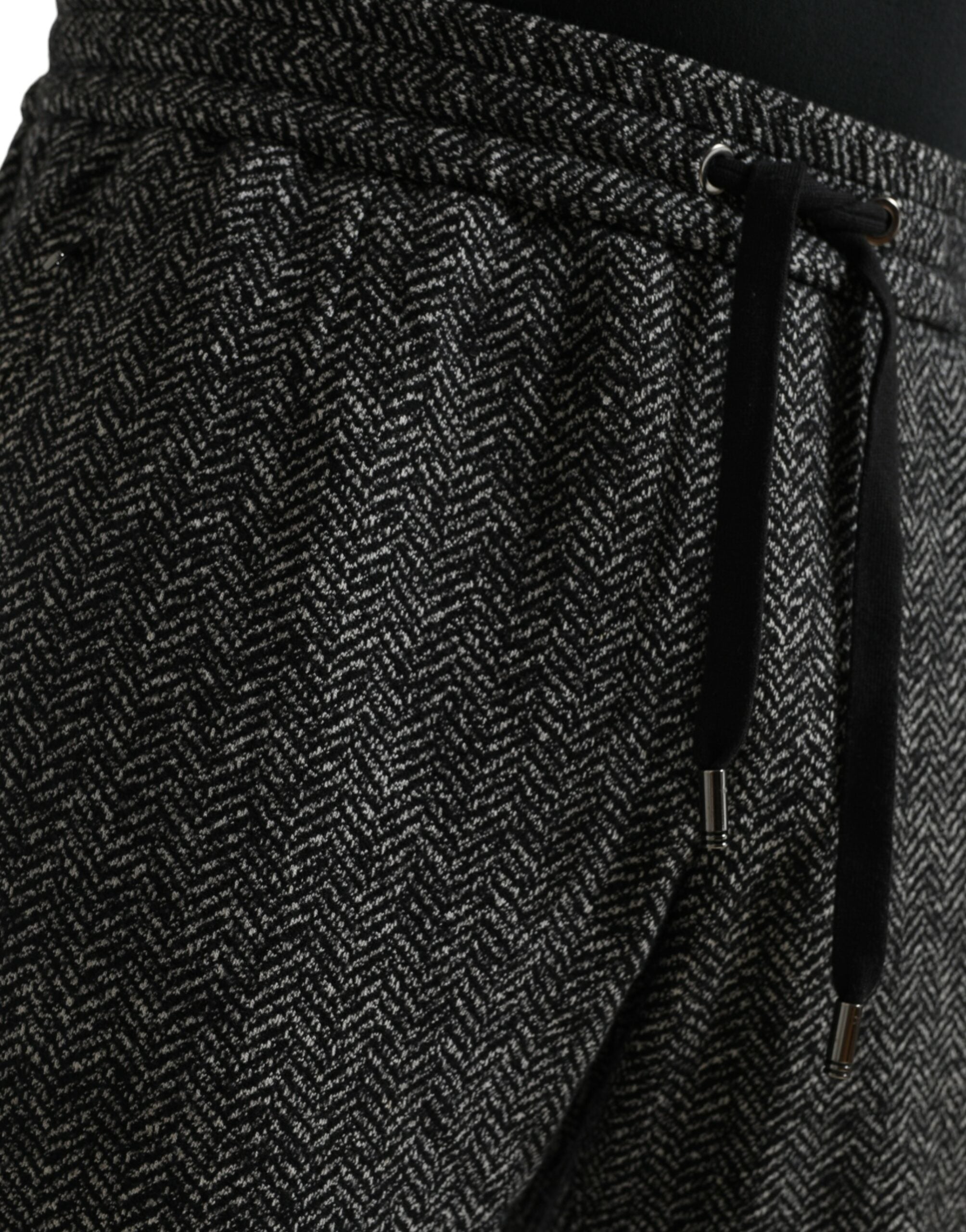 Dolce & Gabbana Dark Gray Fantasy Cotton Men Sweatpants Pants