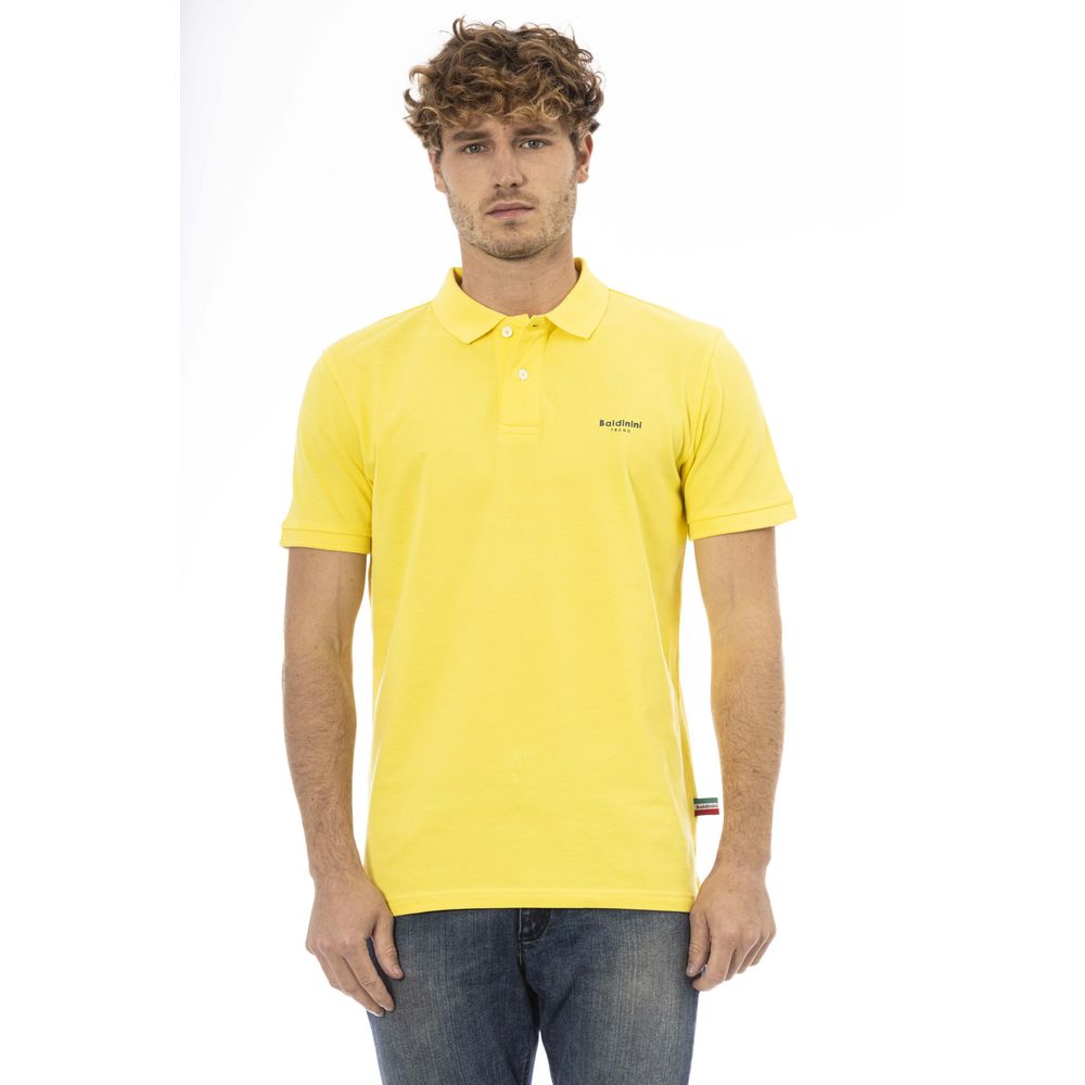 Baldinini Trend Gelbes Herren-Poloshirt aus Baumwolle