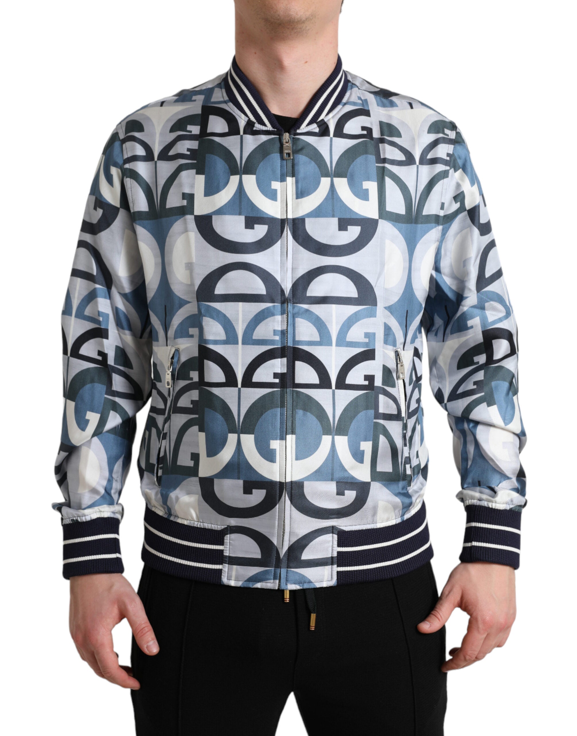 Jachetă bomber din mătase multicoloră Dolce &amp; Gabbana - Eleganță clasică