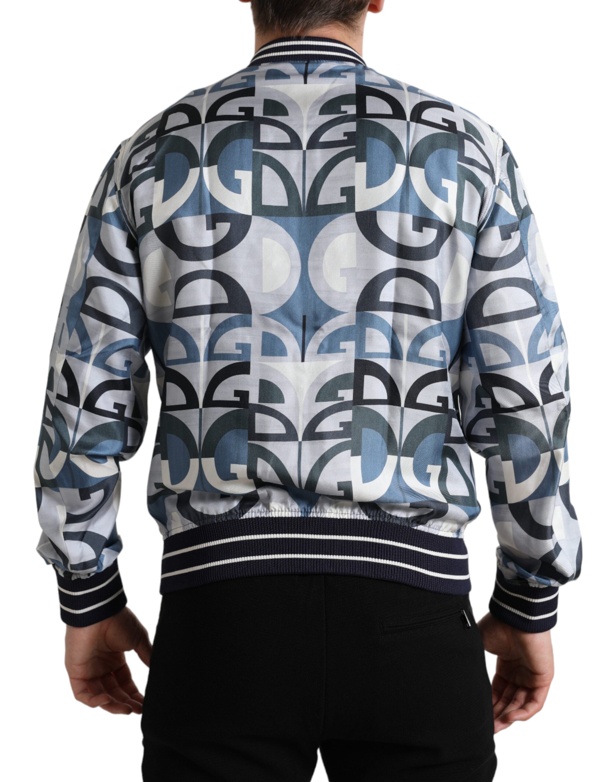 Jachetă bomber din mătase multicoloră Dolce &amp; Gabbana - Eleganță clasică