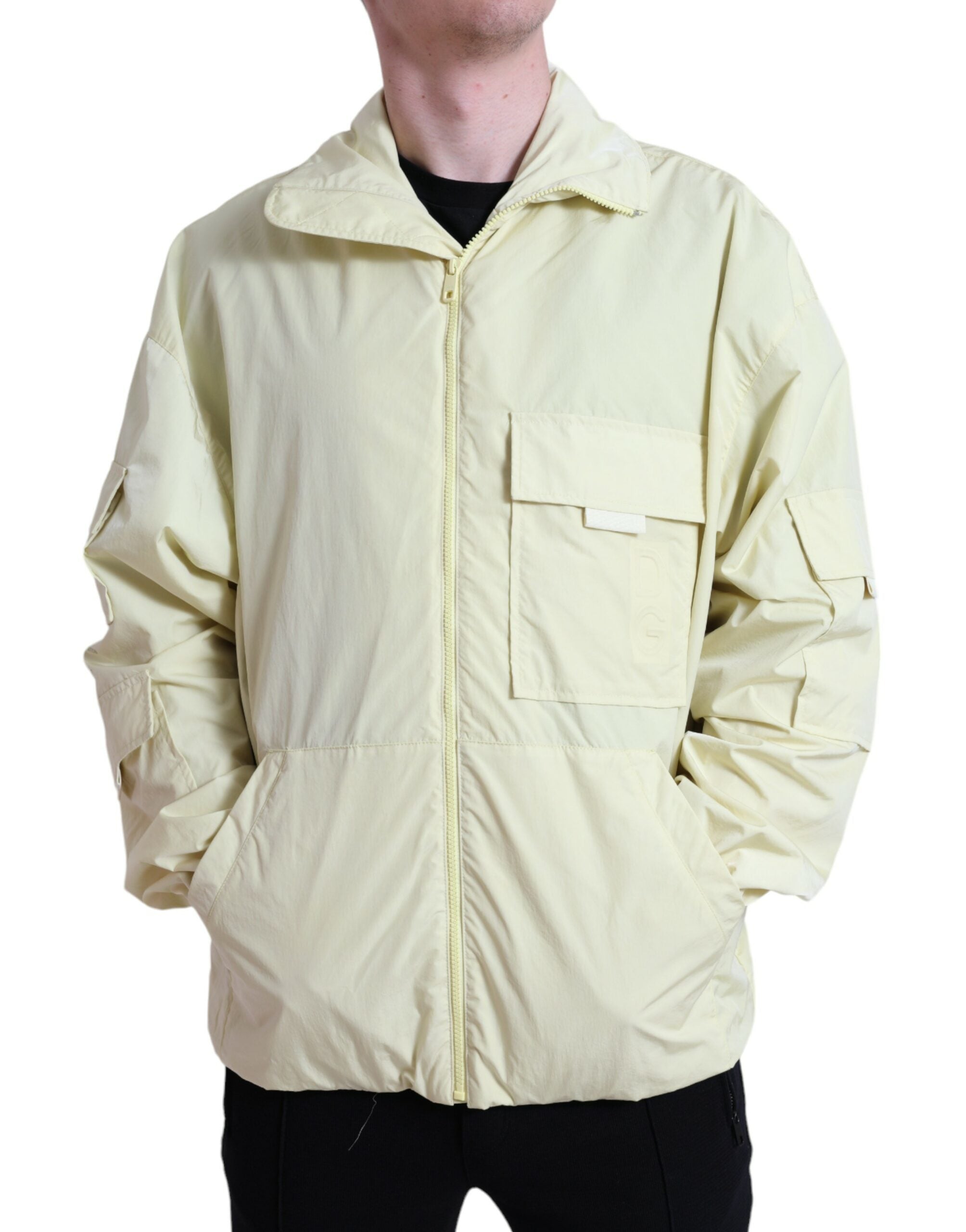 Jachetă elegantă galbenă Dolce &amp; Gabbana Windbreaker