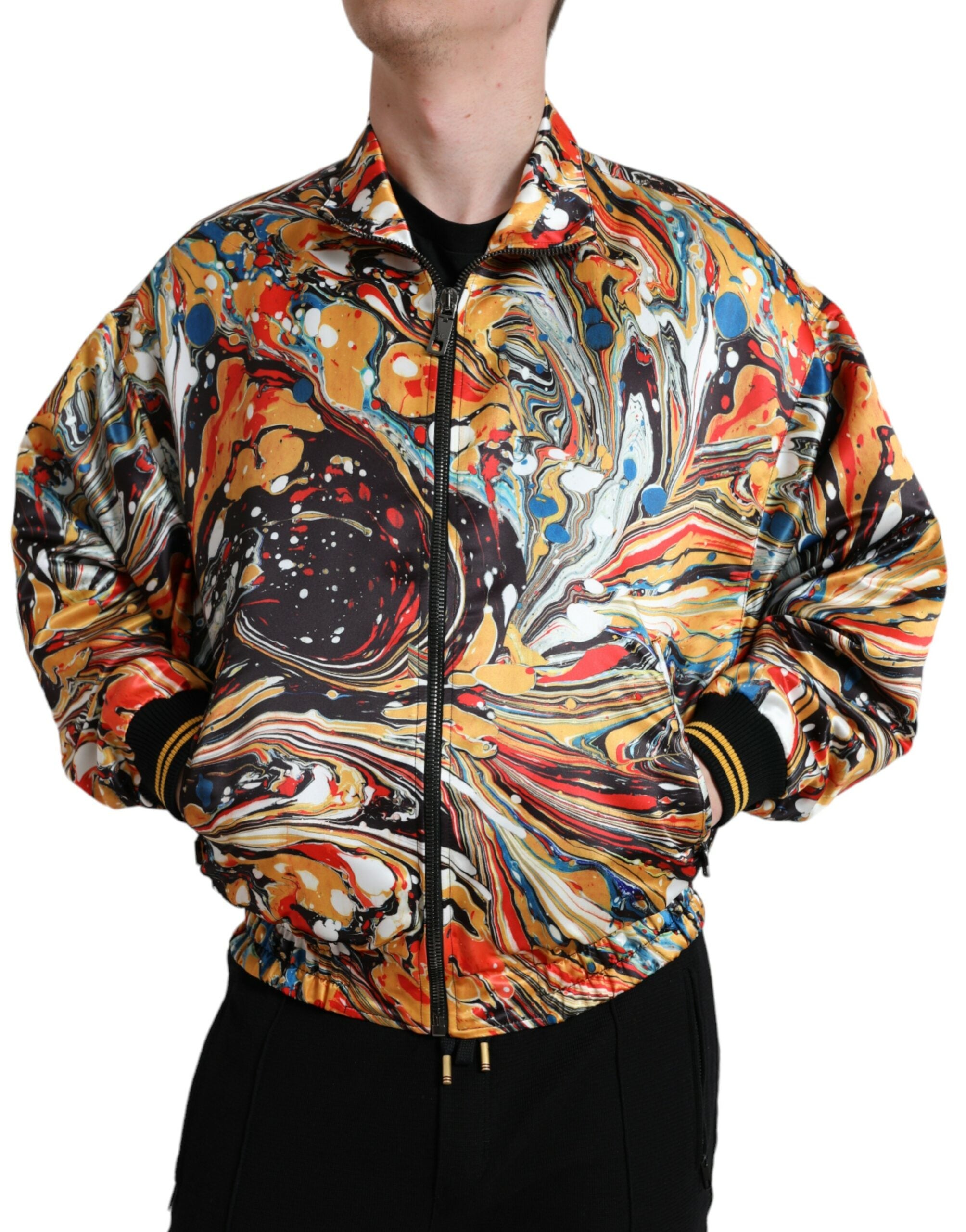 Dolce &amp; Gabbana Jachetă bomber abstractă colorată