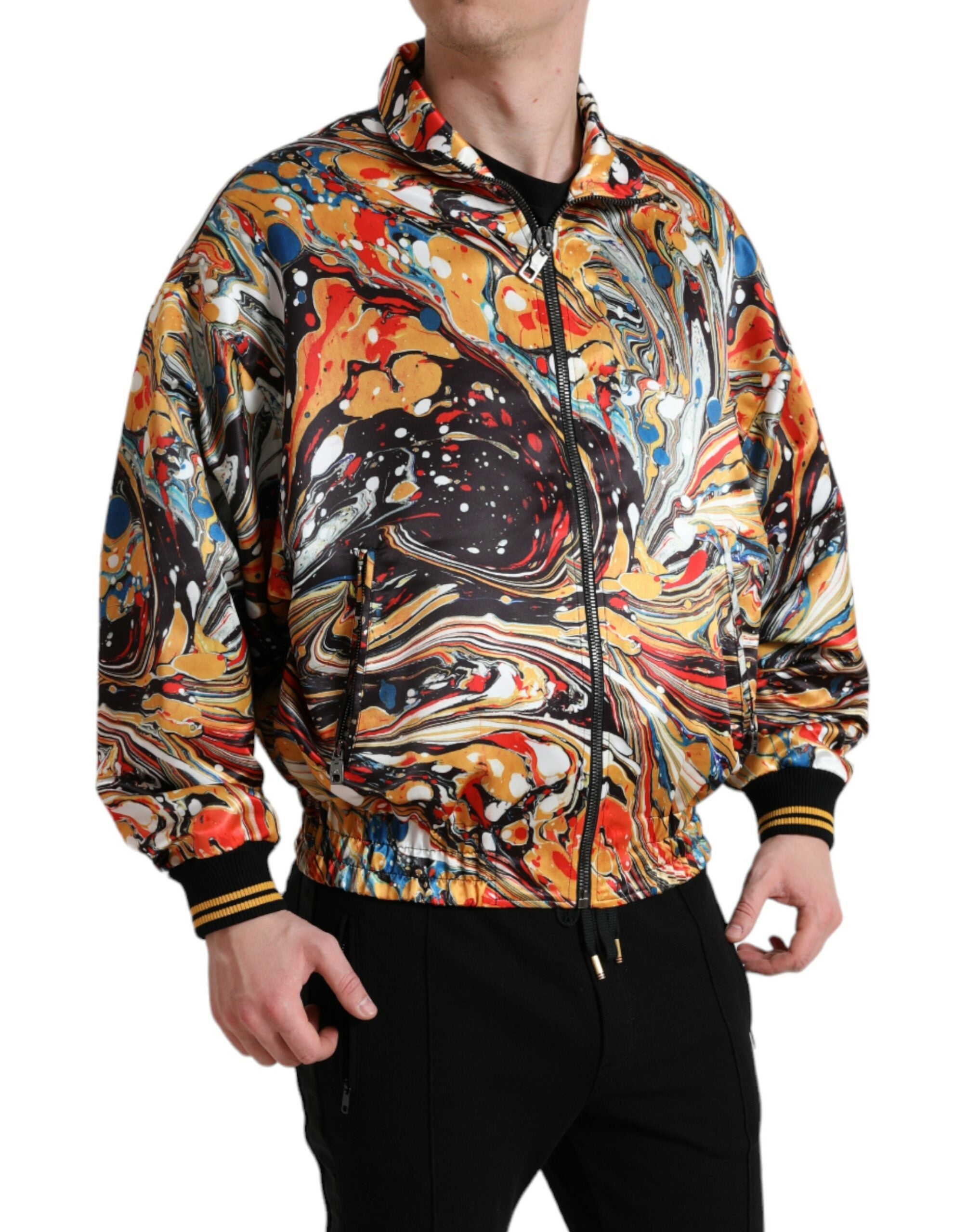 Dolce &amp; Gabbana Jachetă bomber abstractă colorată