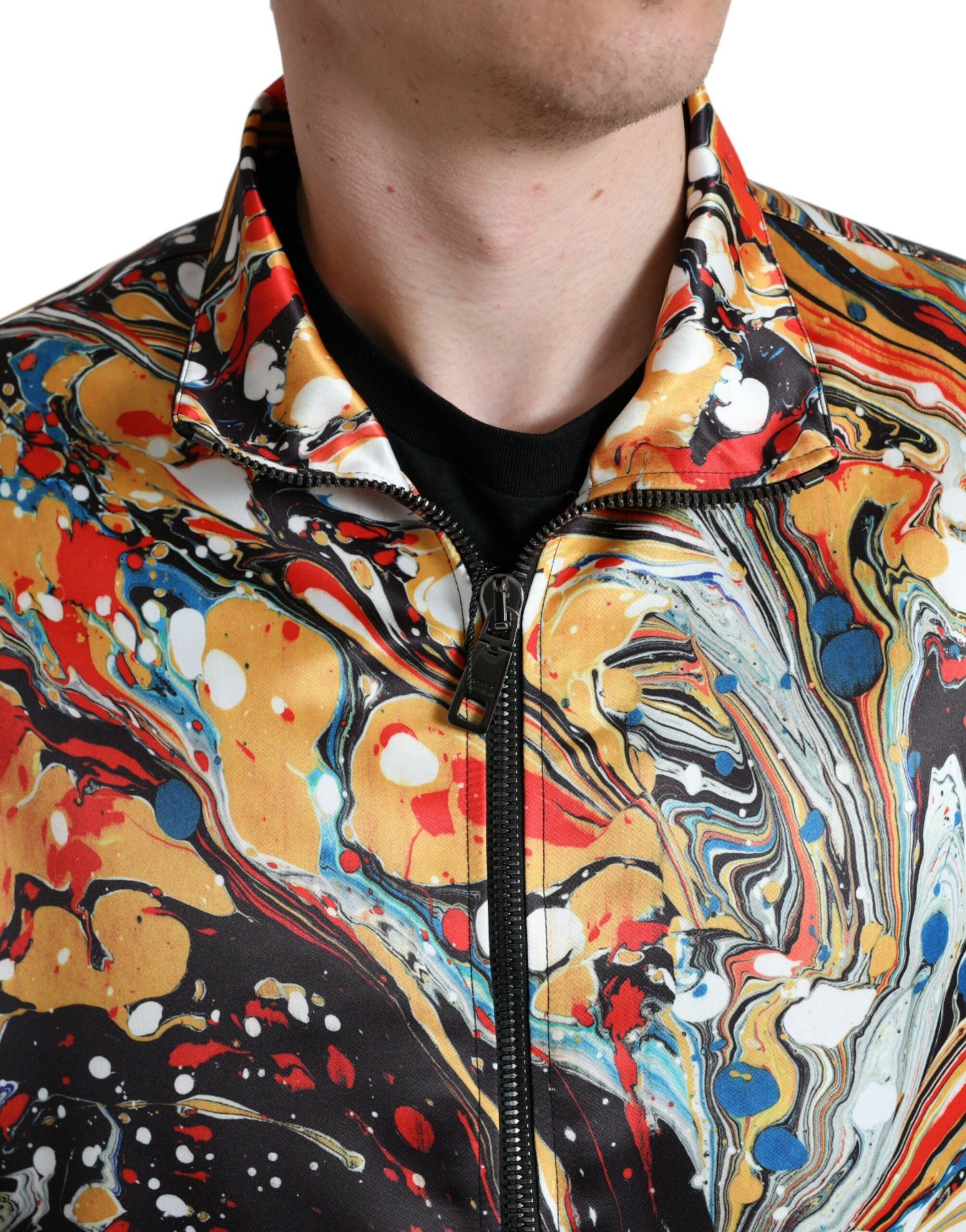 Dolce &amp; Gabbana Jachetă bomber abstractă colorată