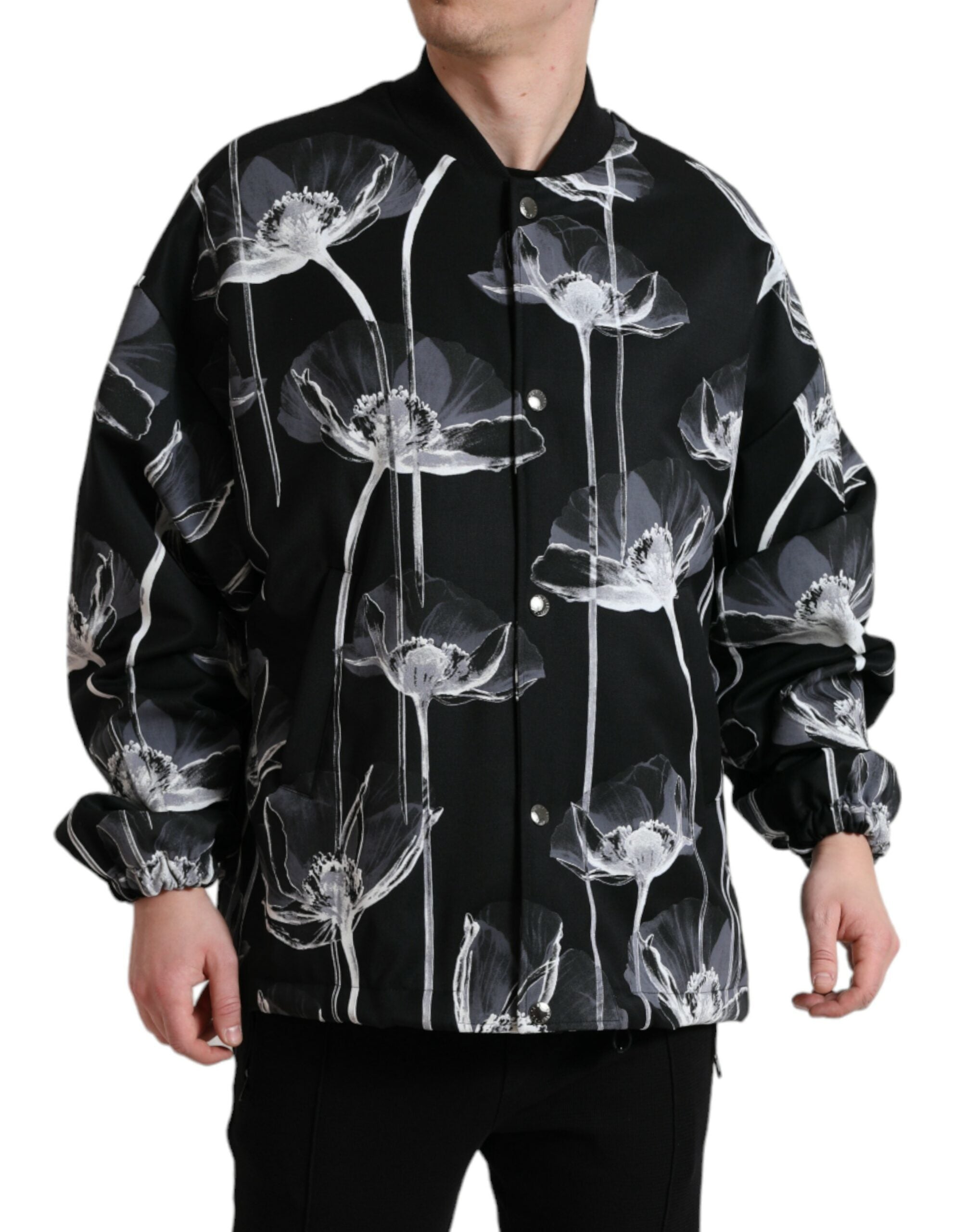 Dolce &amp; Gabbana Elegante Bomberjacke mit Blumendruck