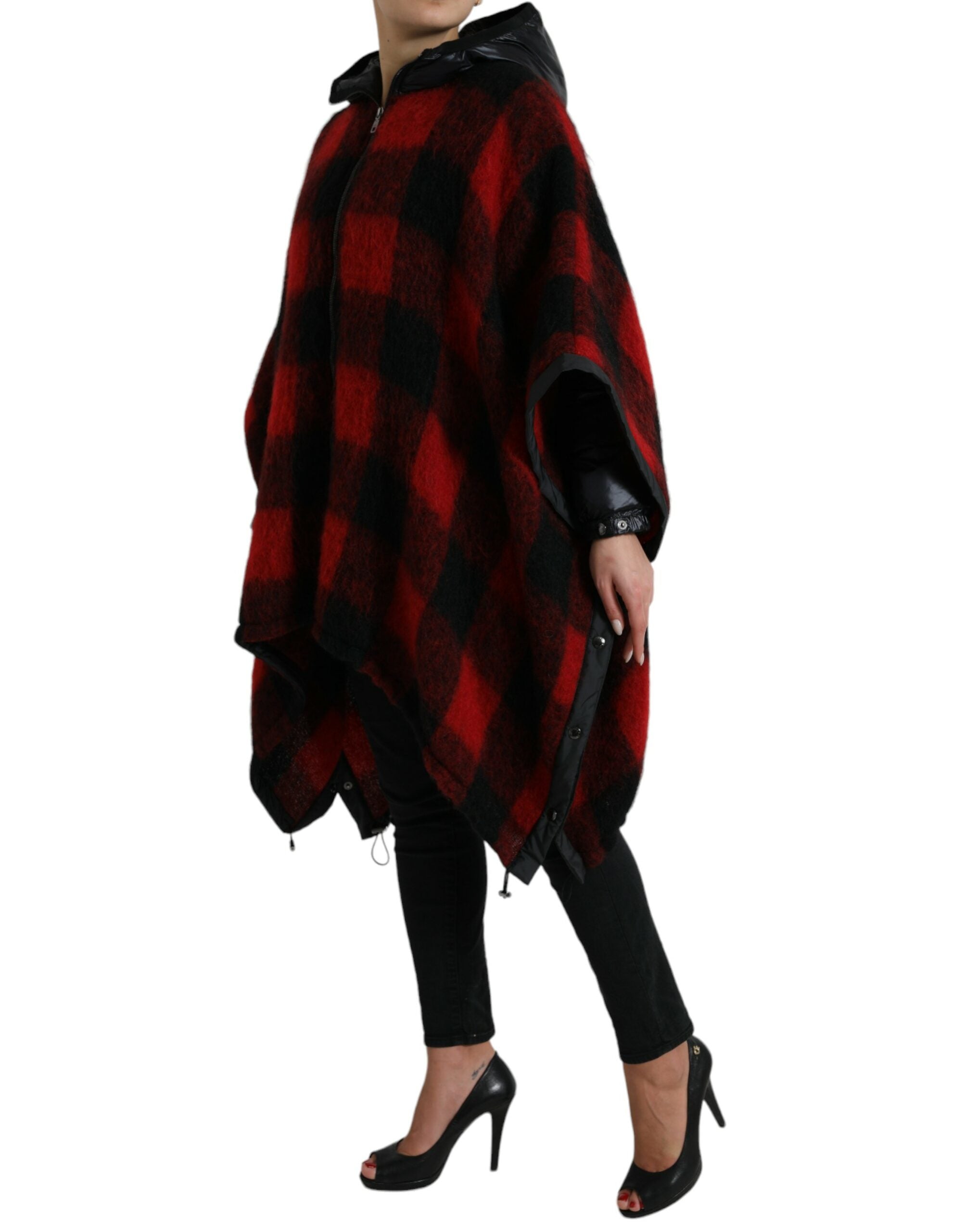 Dolce &amp; Gabbana – Elegante Ponchojacke mit Buffalo-Karomuster
