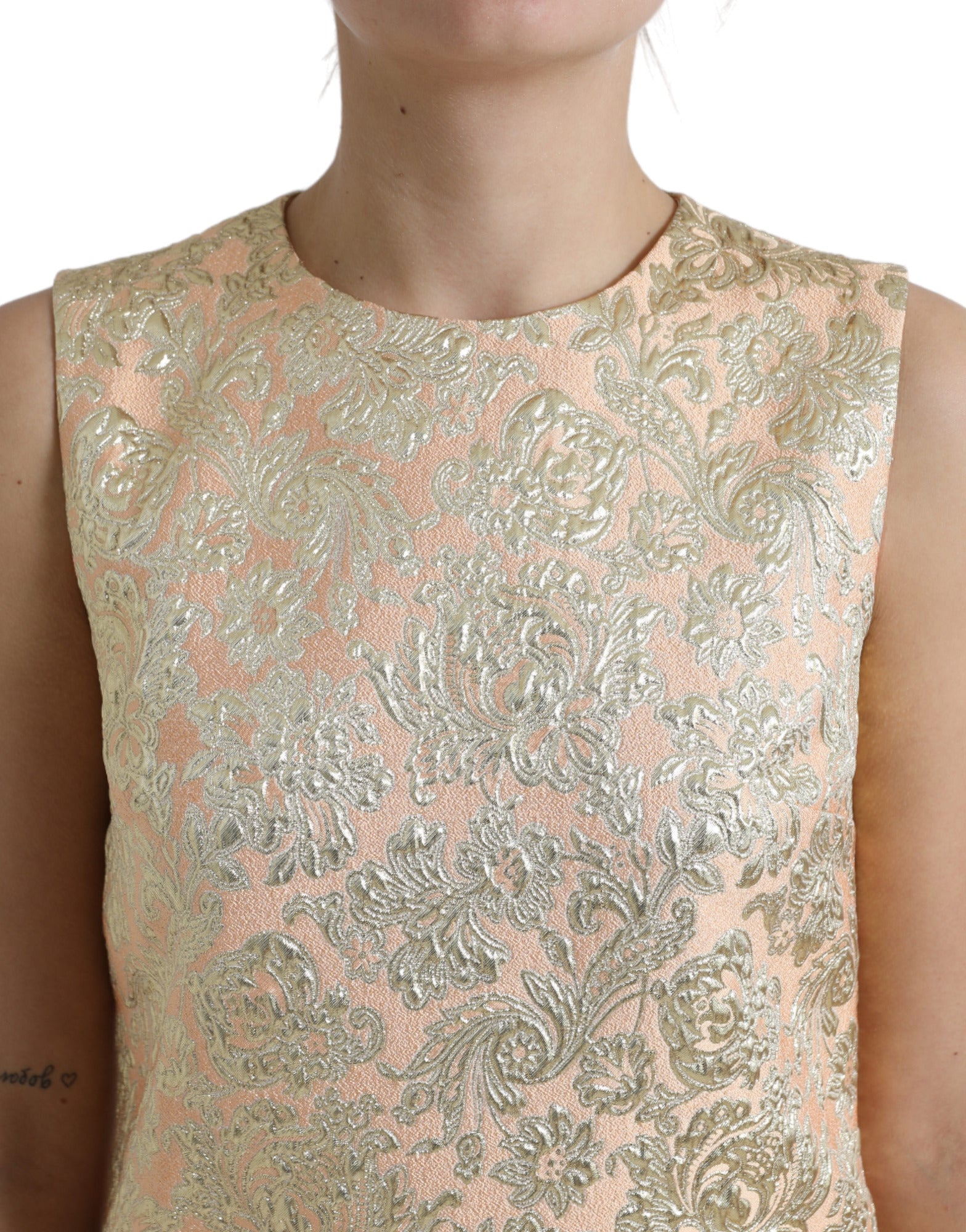 Rochie elegantă mini din jacquard lurex Dolce &amp; Gabbana