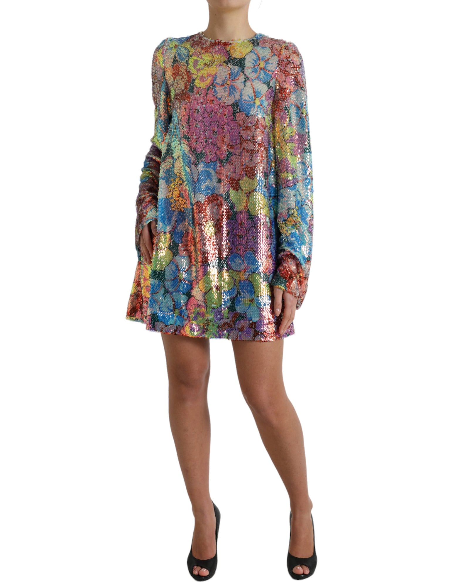 Rochie mini elegantă cu paiete florale Dolce &amp; Gabbana