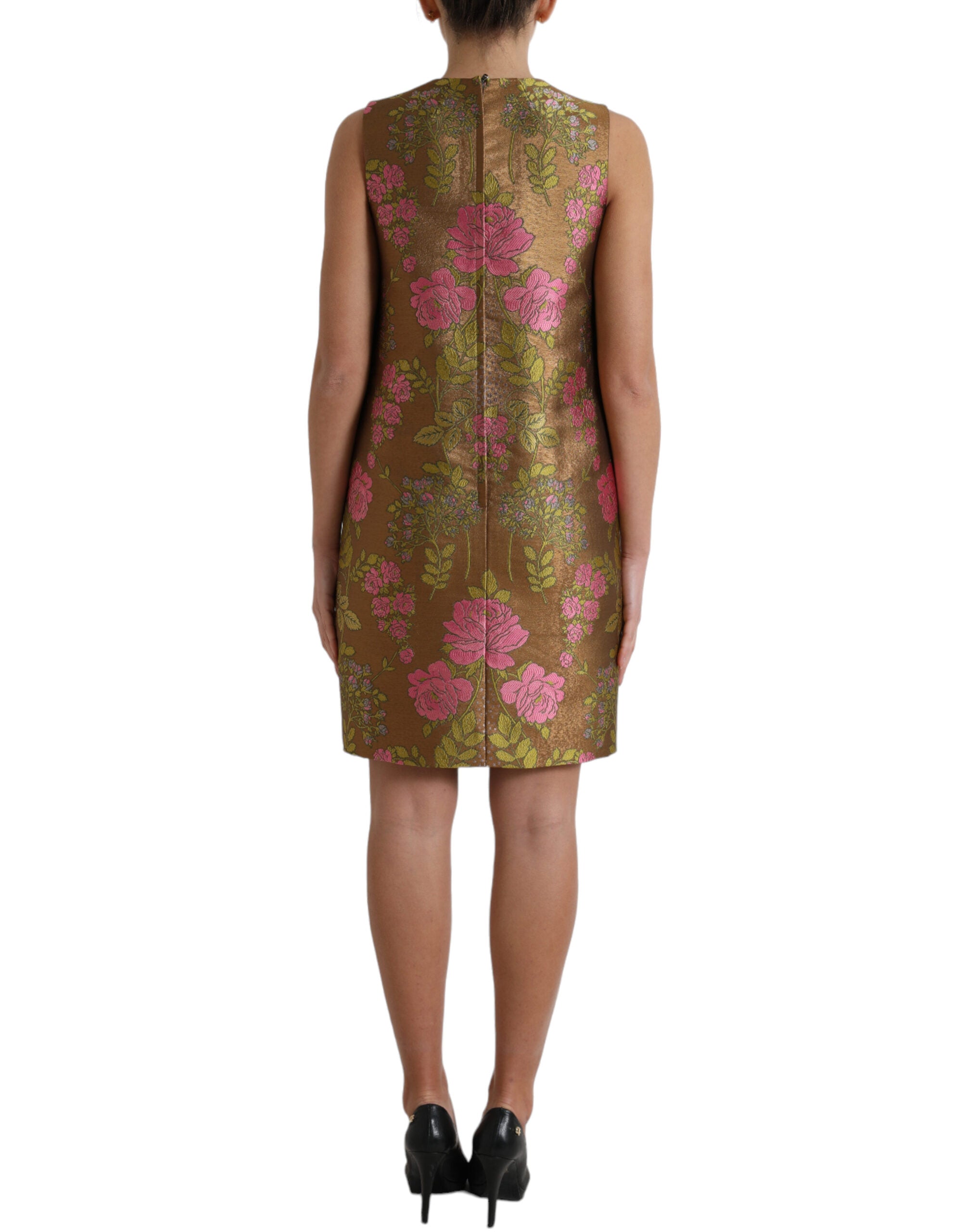 Rochie mini elegantă, fără mâneci, cu imprimeu floral Dolce &amp; Gabbana