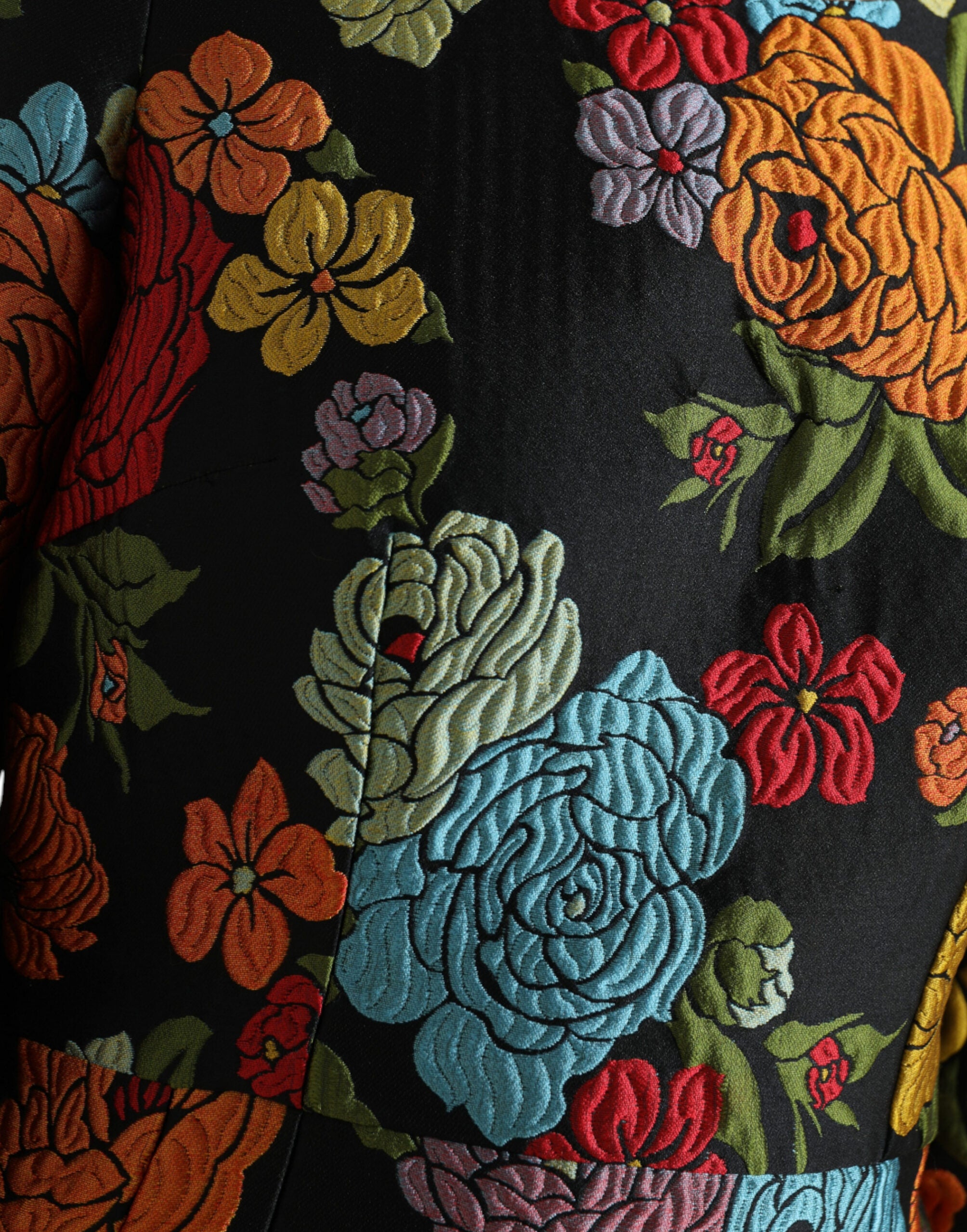 Rochie creion elegantă cu broderie florală Dolce &amp; Gabbana