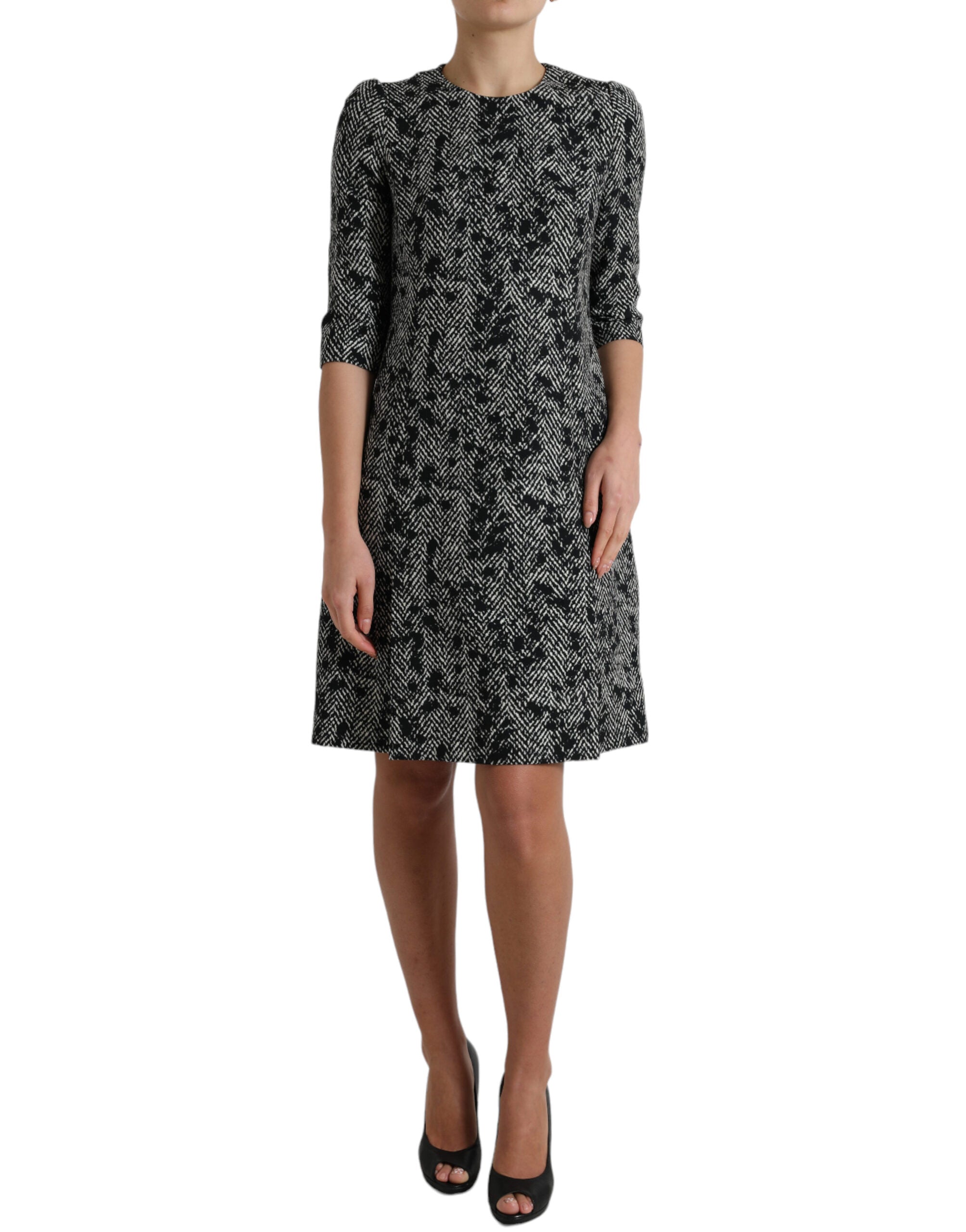 Rochie mini elegantă cu imprimeu chevron Dolce &amp; Gabbana
