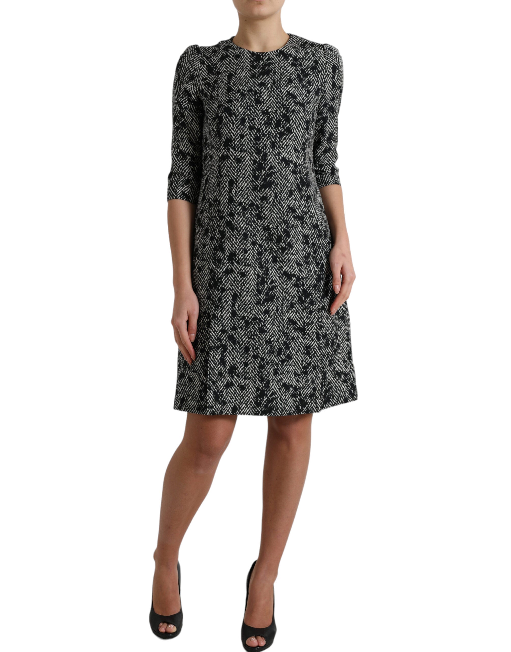 Rochie mini elegantă cu imprimeu chevron Dolce &amp; Gabbana